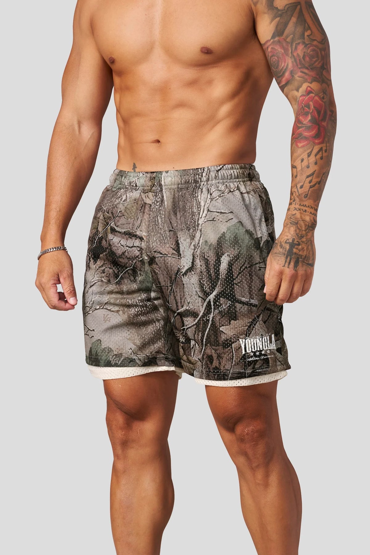 Short Doble Malla - Verde Camo
