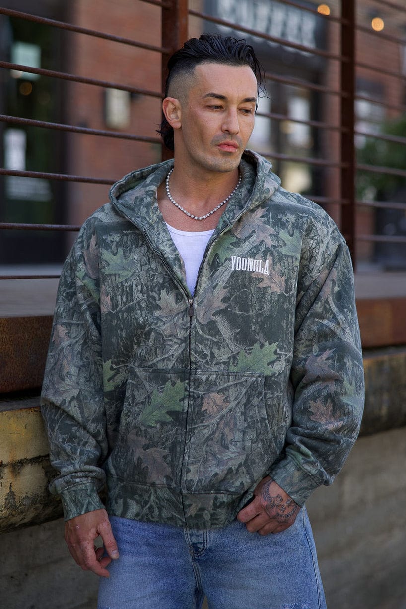 Hoodie Heritage Zip Up - Verde Camo