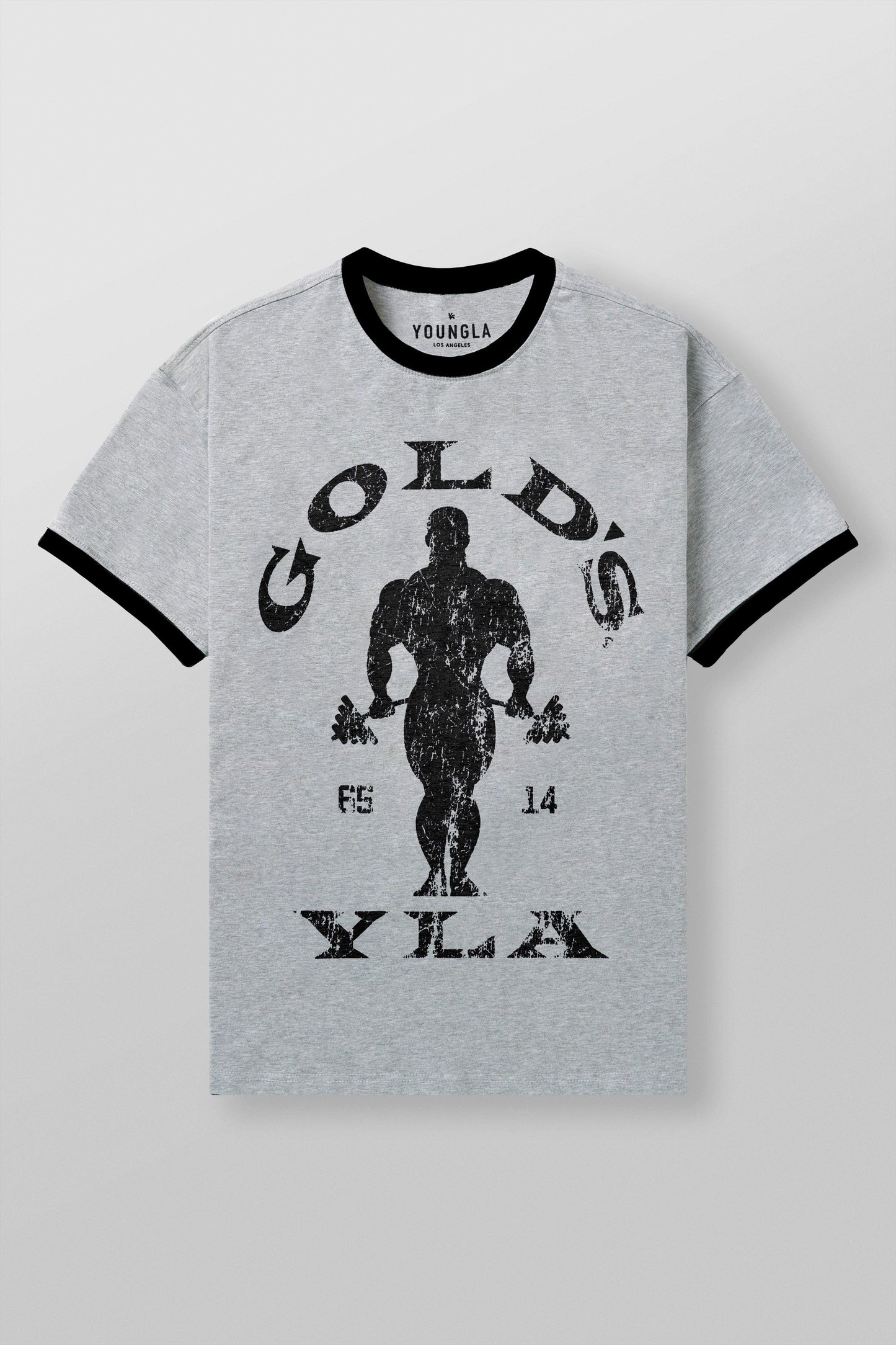 Playera Ringer Golds Gym - Gris