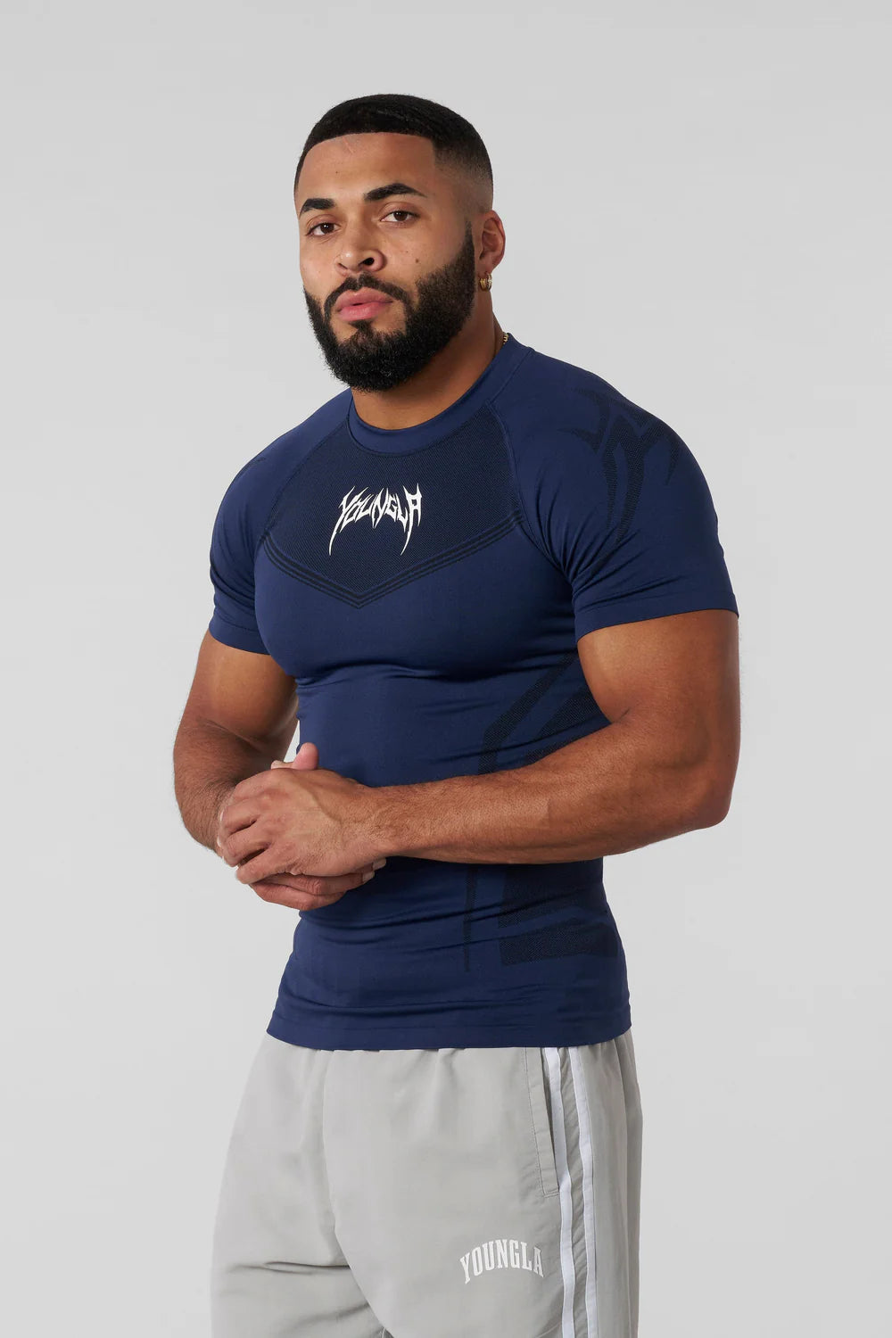 Playera Compresión Warrior - Azul
