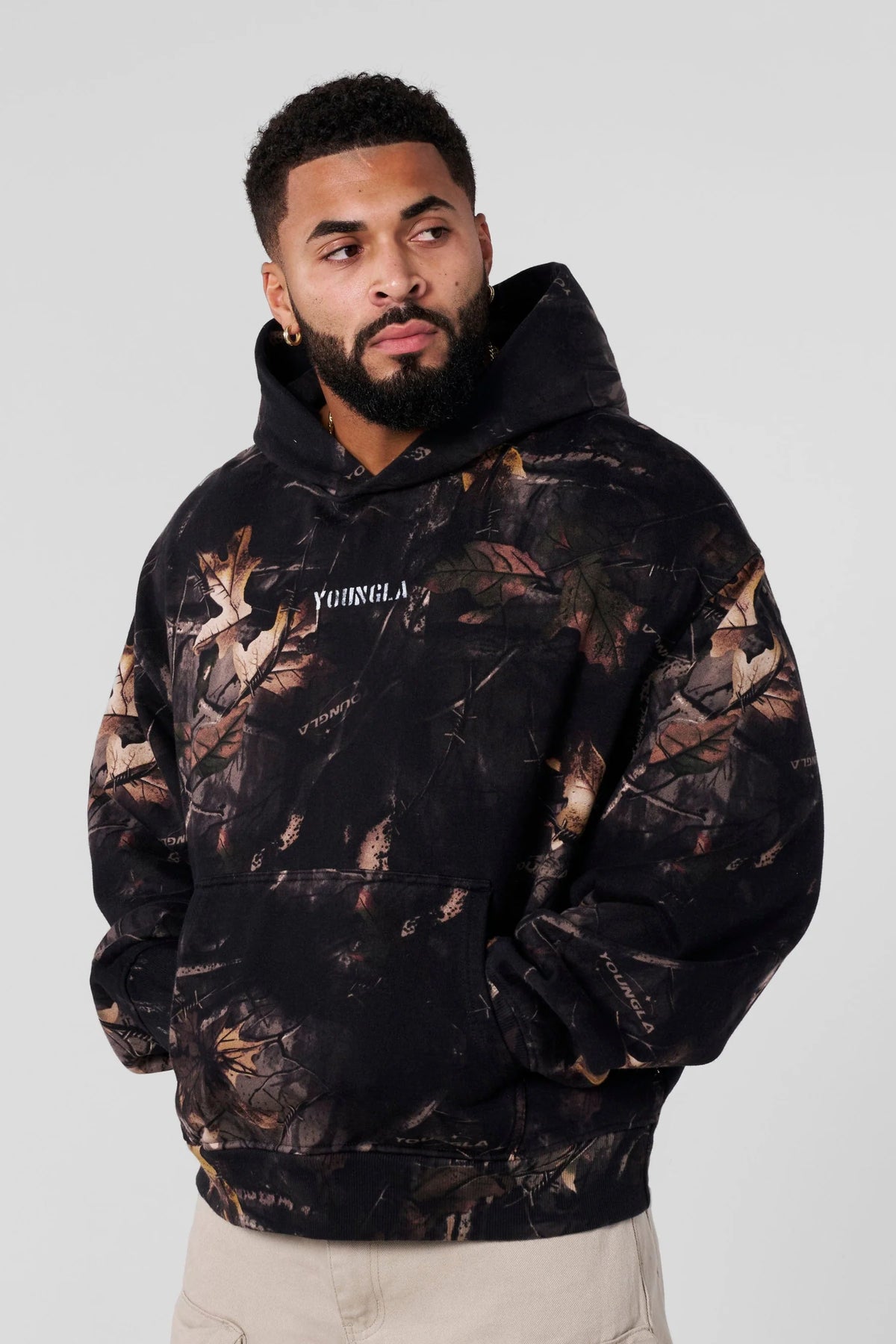 Hoodie Camuflada - Negro Camo