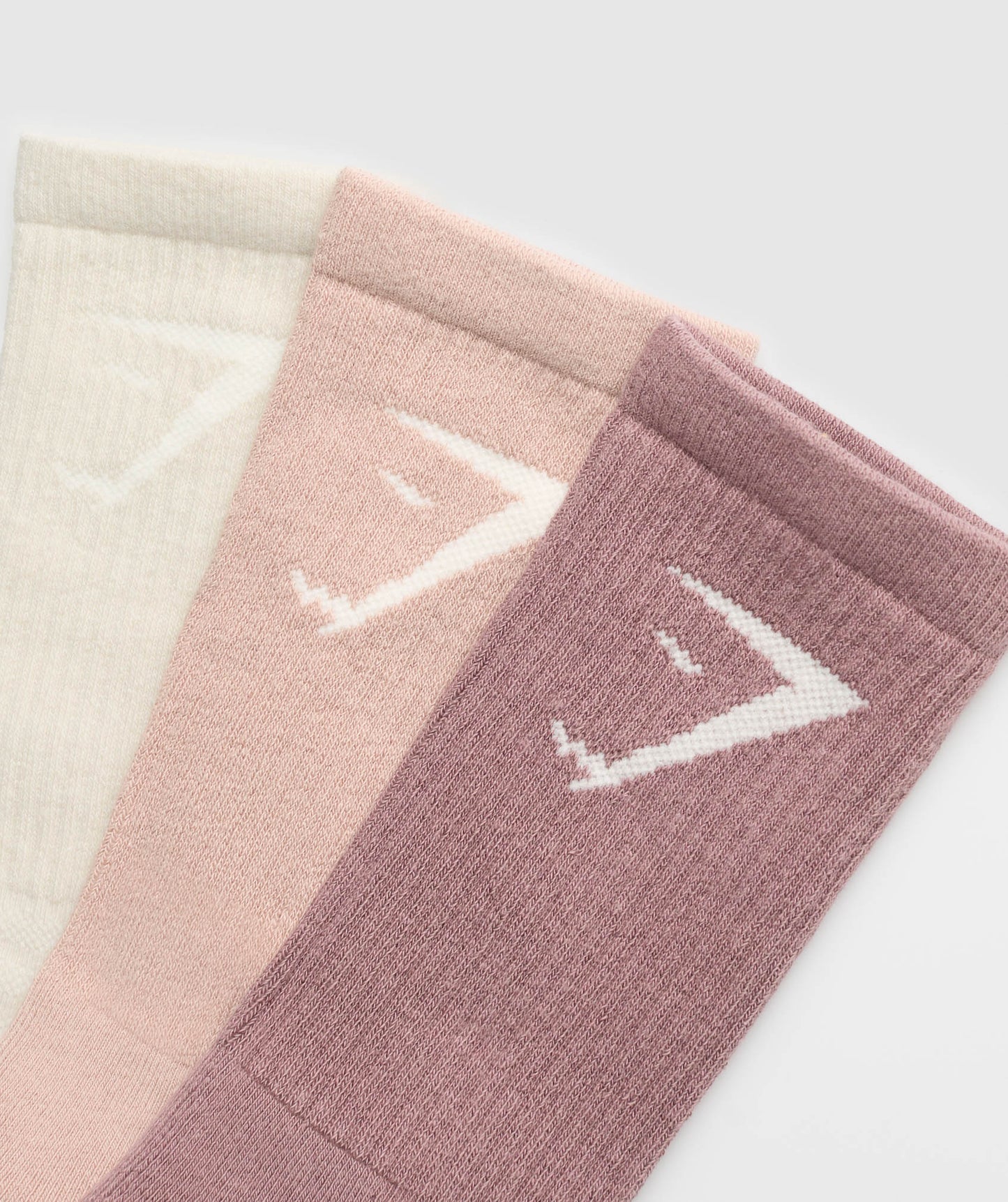Calcetas Altas Pack x3 - Rosa/Rosa Pastel/Beige