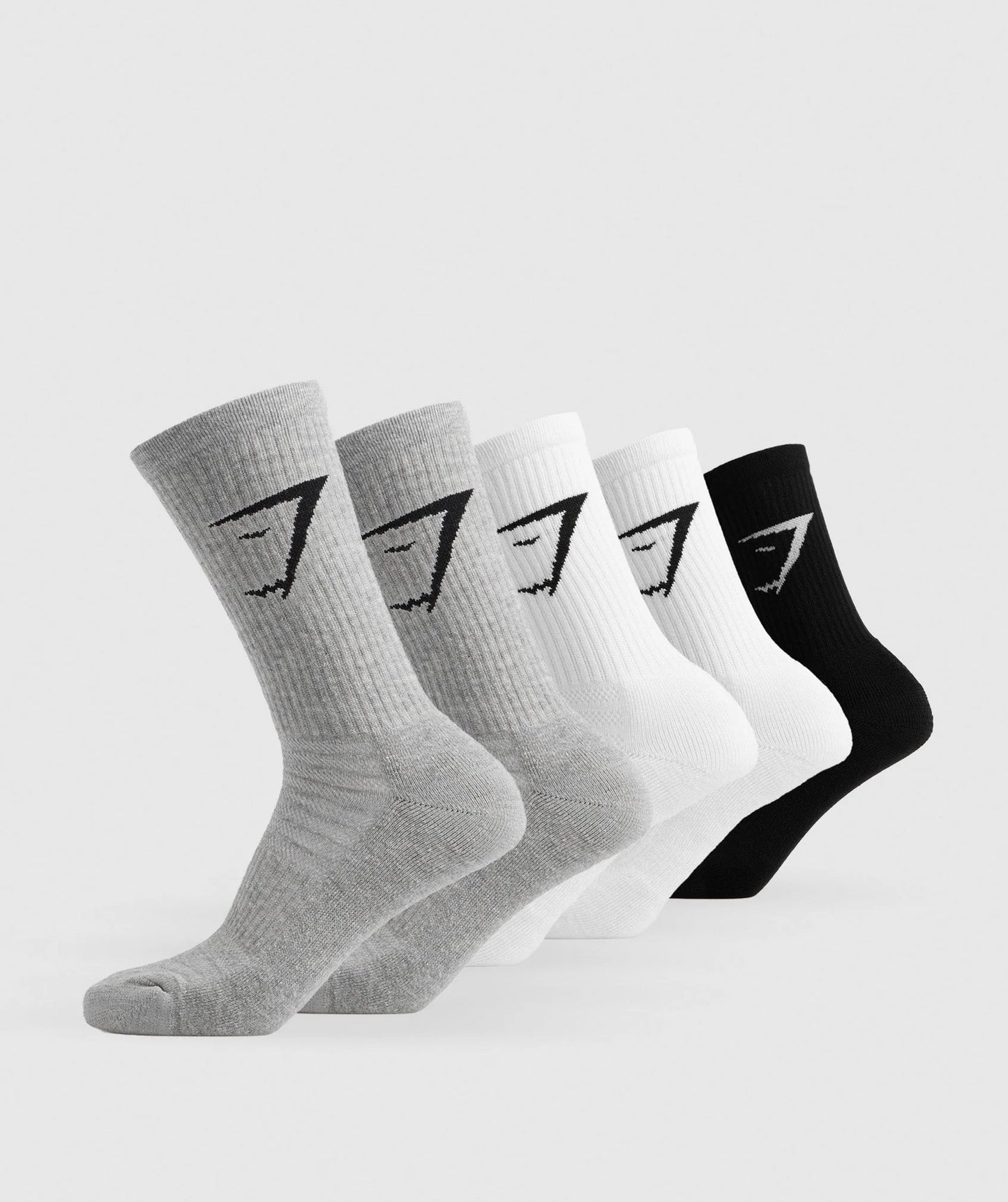 Calcetas Altas Pack x5 - Gris/Blanca/Negra