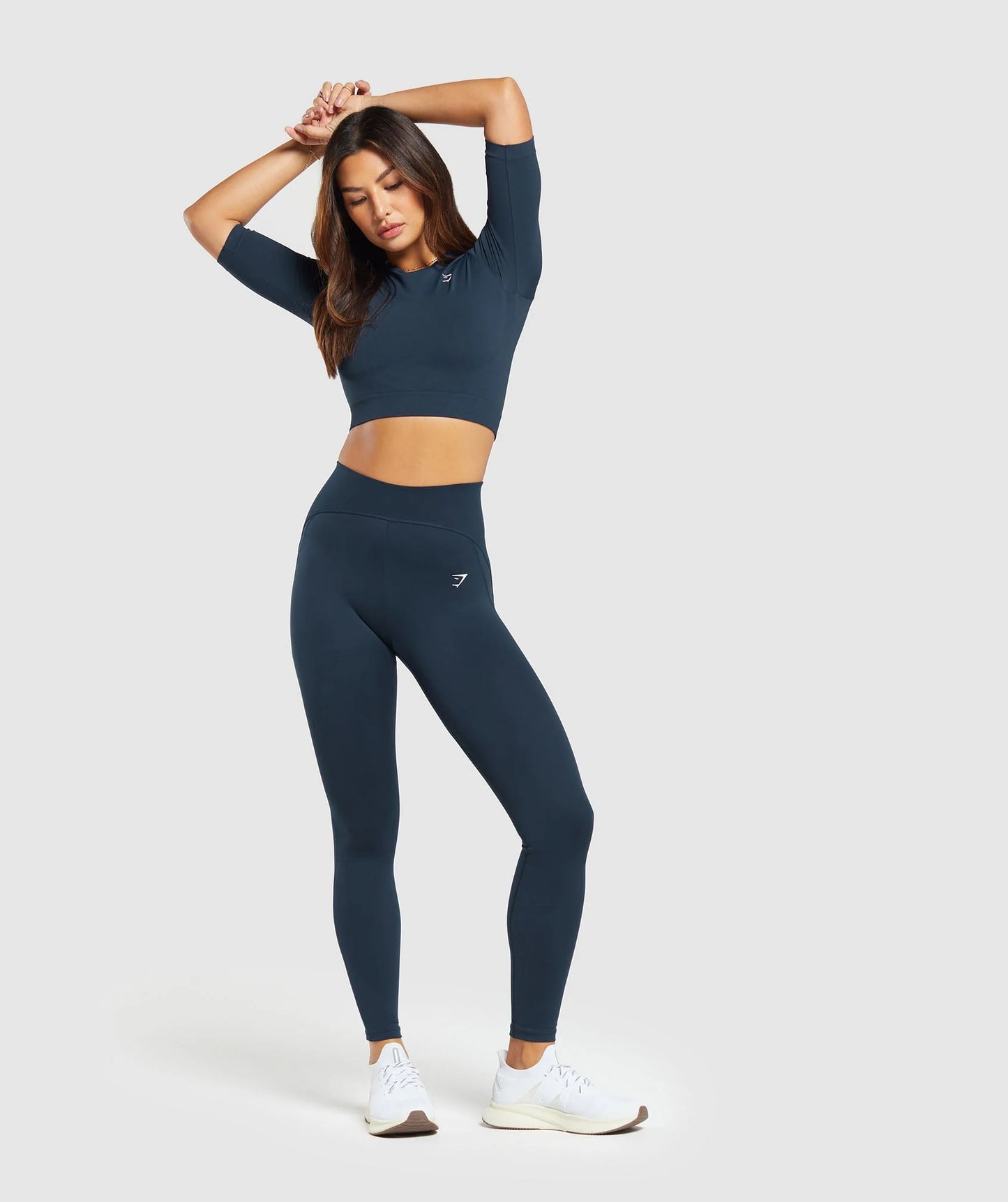 Crop Top Sin Costuras - Azul