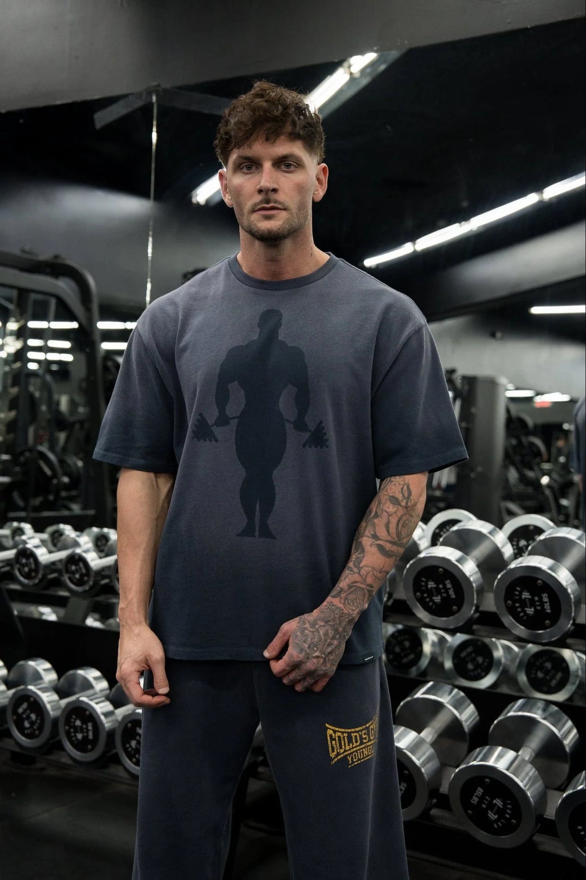 Playera Gold´s Iron - Azul