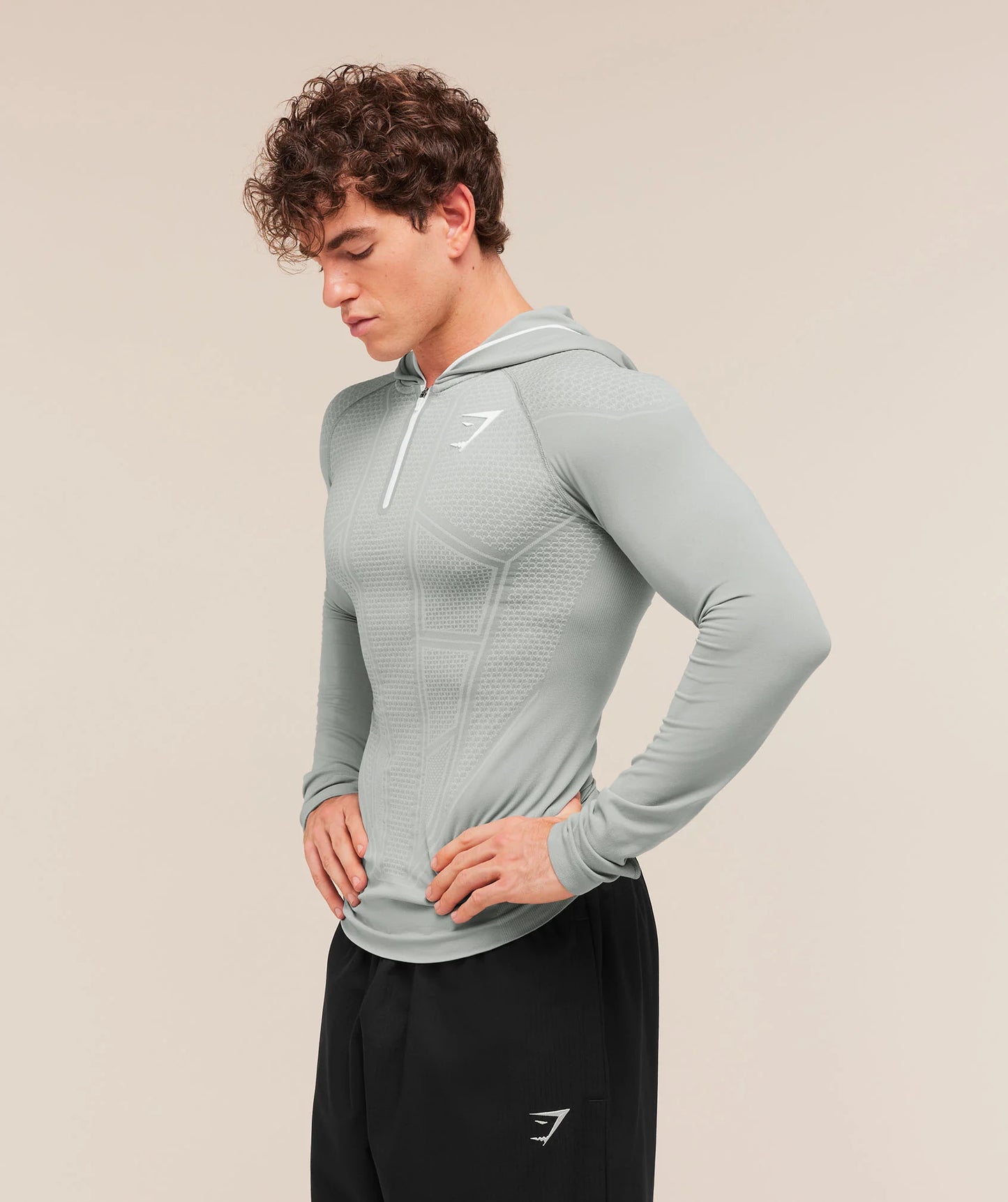 Onyx Compresión Hoodie V1 - Gris