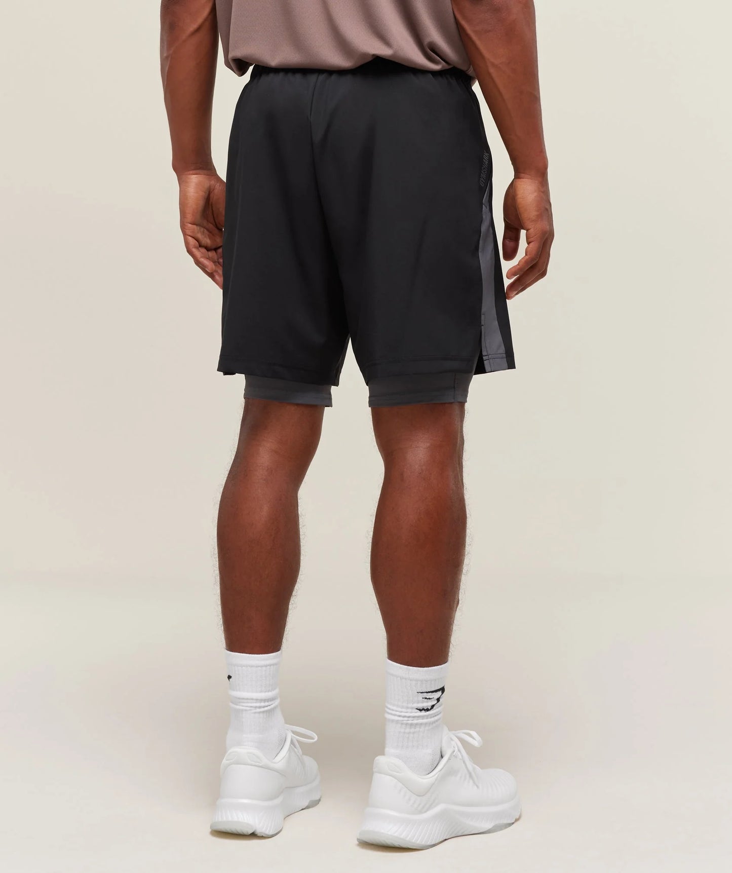 Short Deportivo 2 en 1 - Negro/Gris
