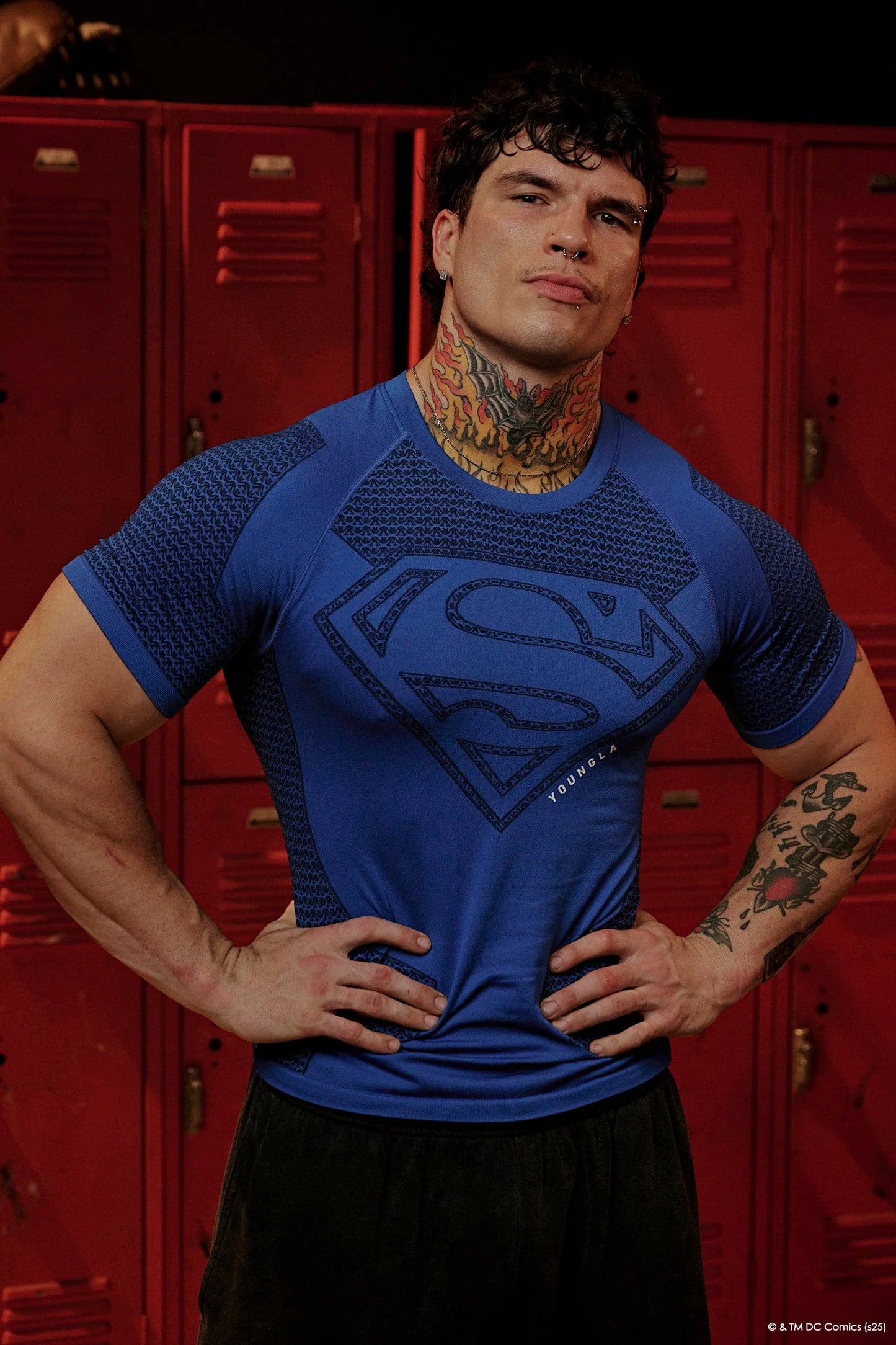 Playera Compresión Superman - Azul