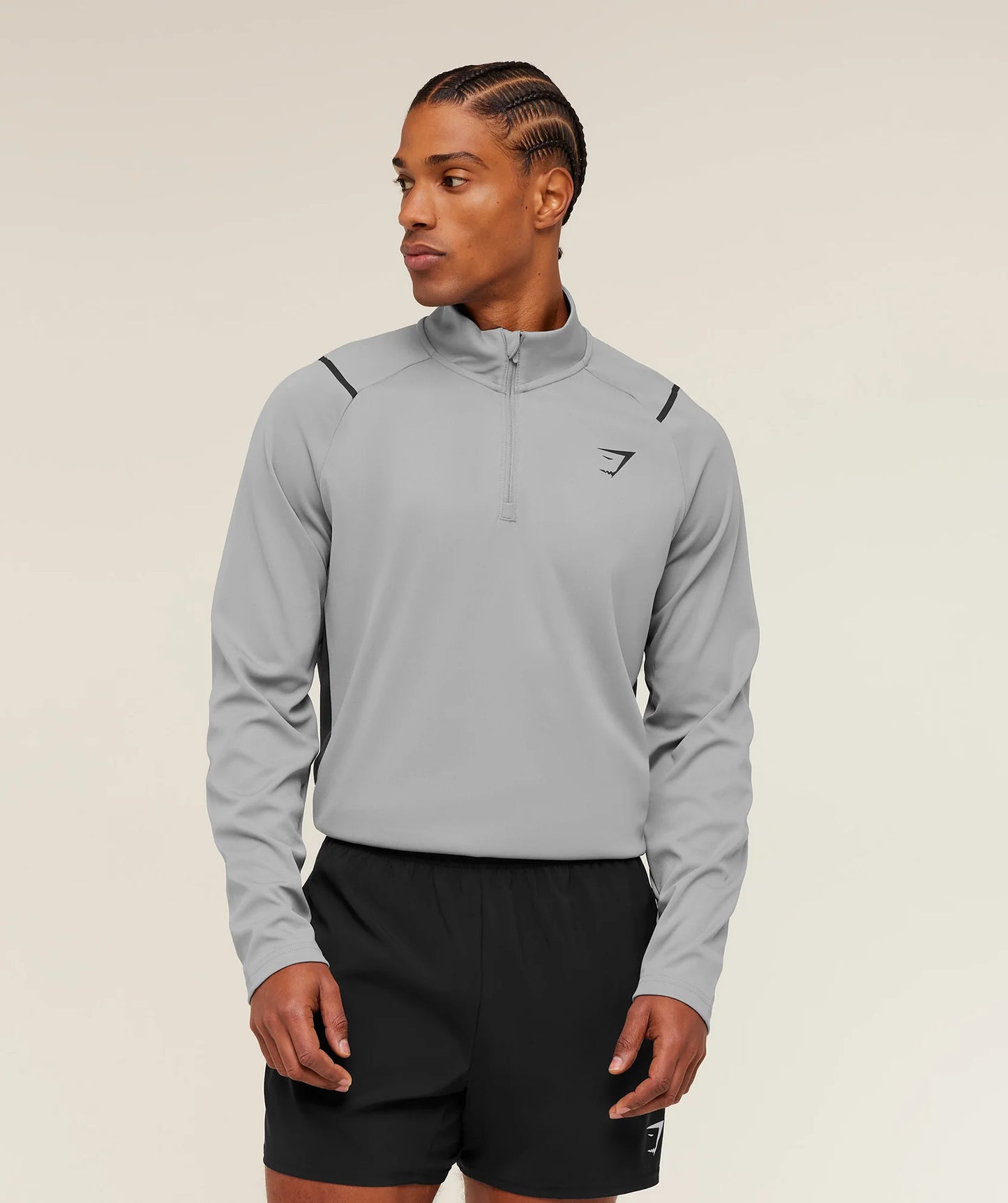 Hoodie 1/4 Zip - Gris/Negro