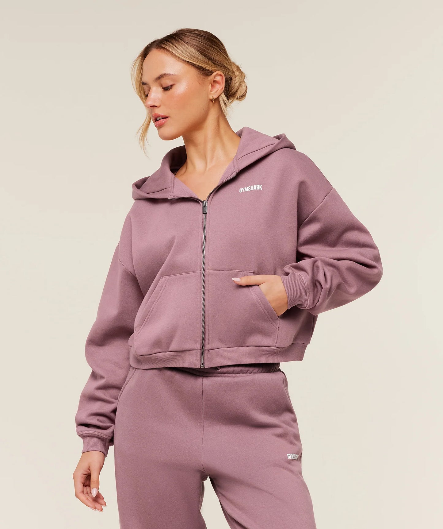 Hoodie Luxe Zip - Rosa