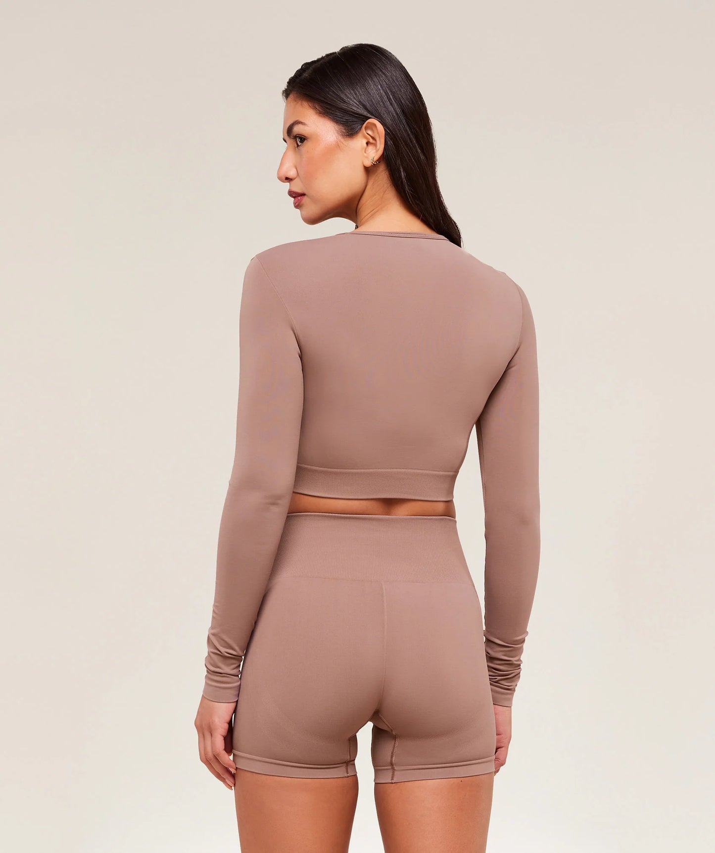 Crop Top Sin Costuras - Rosa Pastel