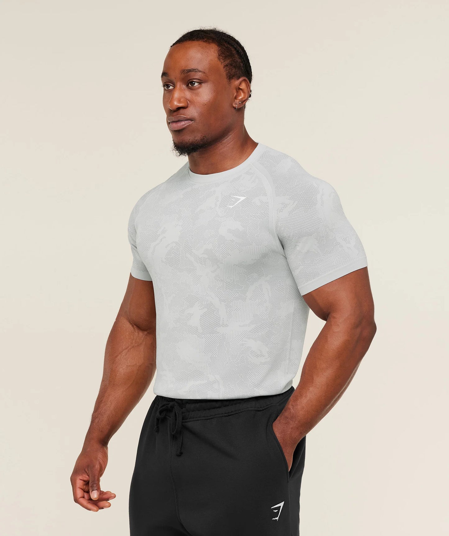 Playera Geo Sin Costuras - Gris