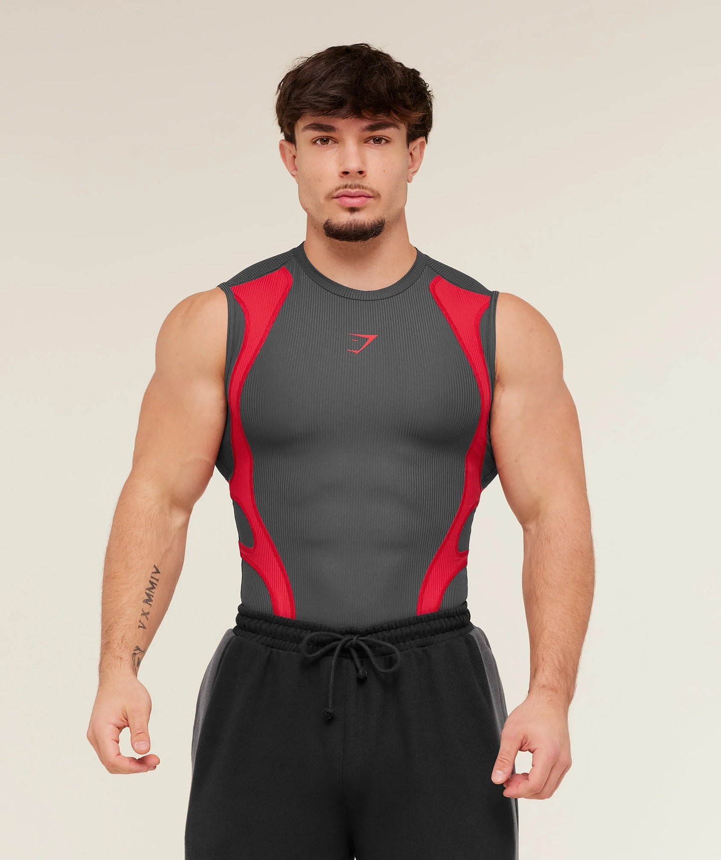 Tank Compresión x Carlos Belcast - Gris/Roja