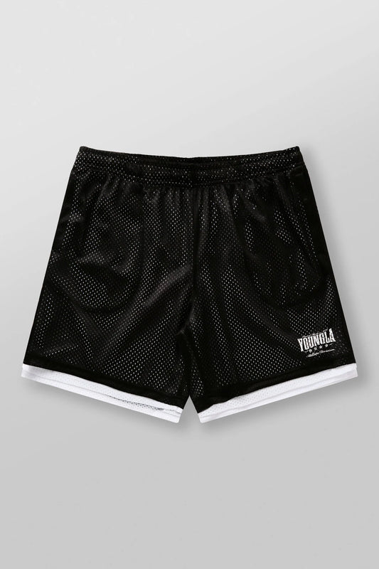 Short Doble Malla - Negro