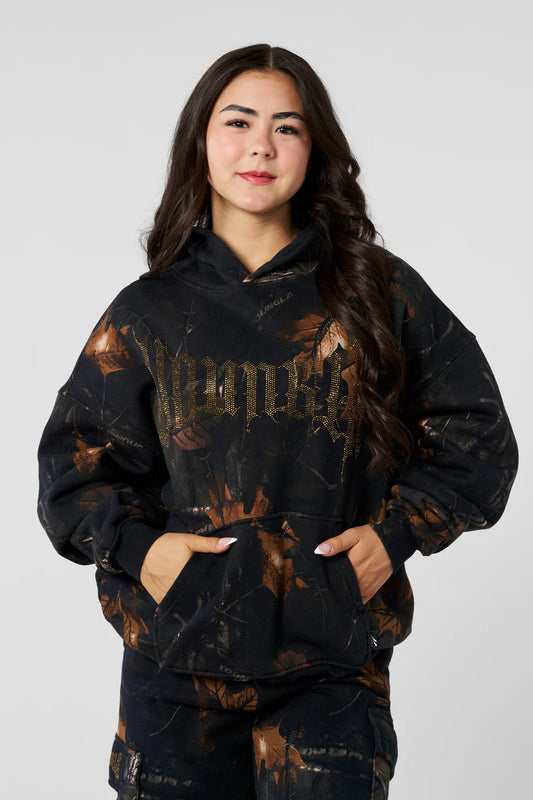 Hoodie Bling - Negro Camo