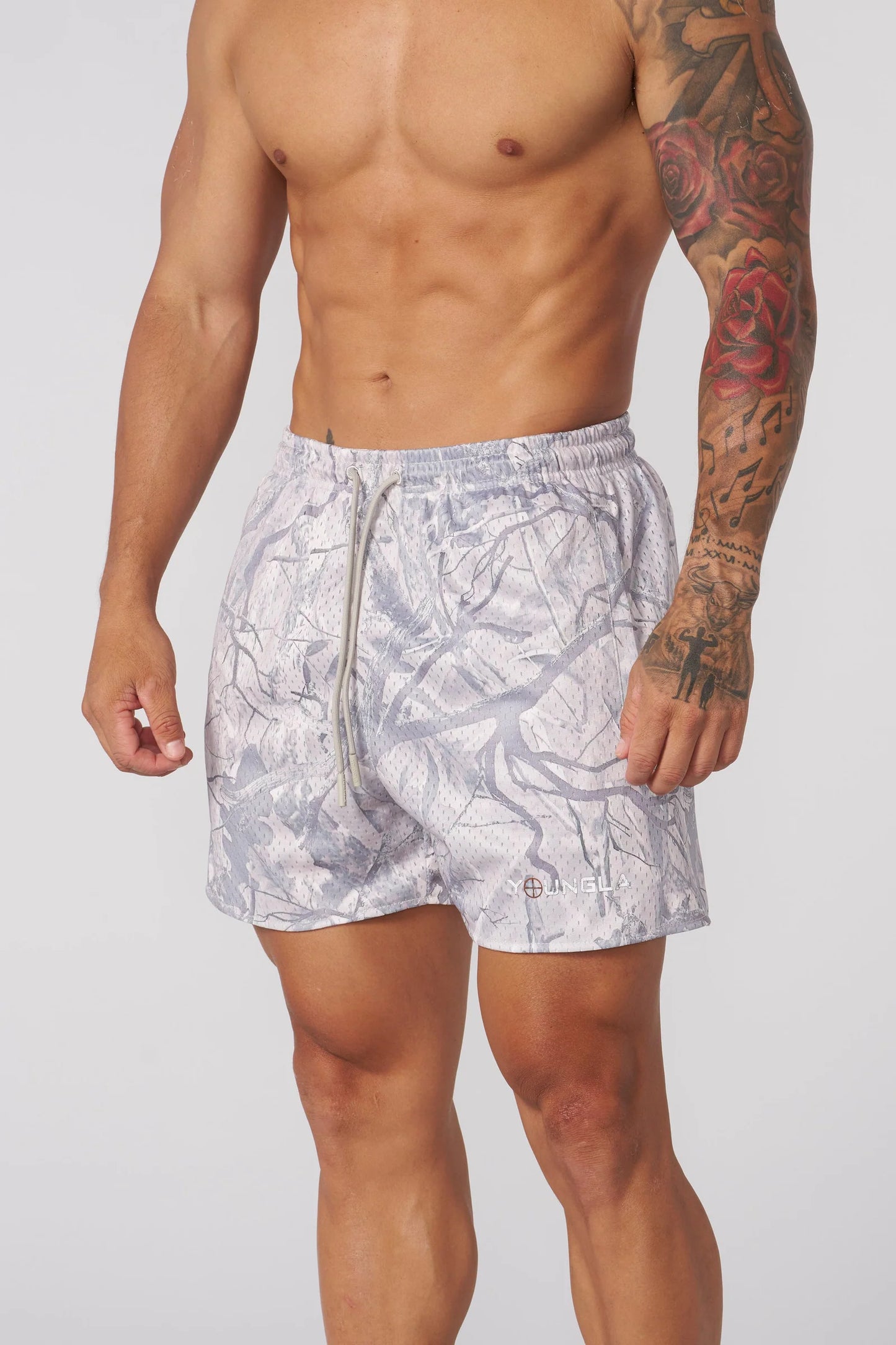 Short Malla - Gris Camo