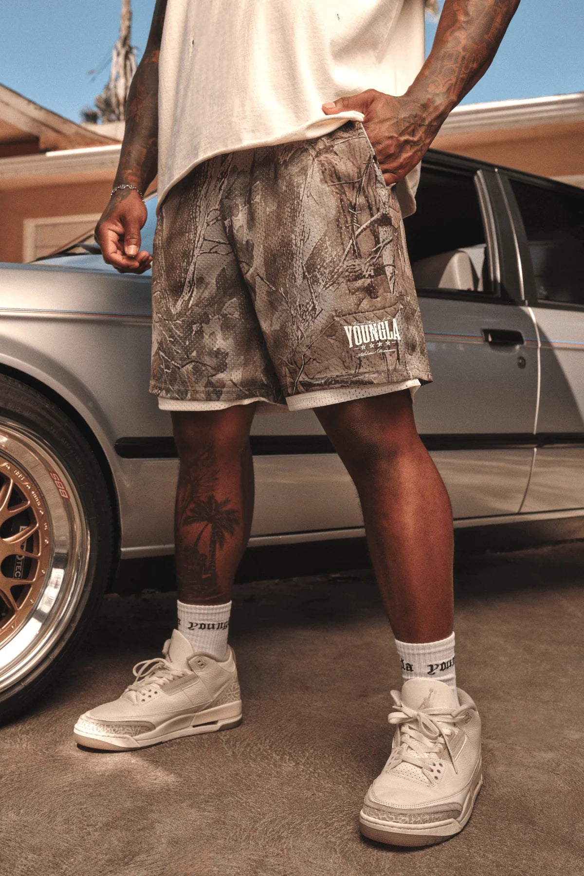 Short Doble Malla - Verde Camo
