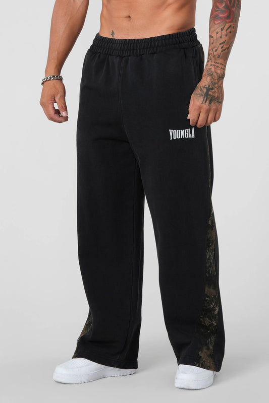 Jogger Stellar - Negro Con Franja Camuflada