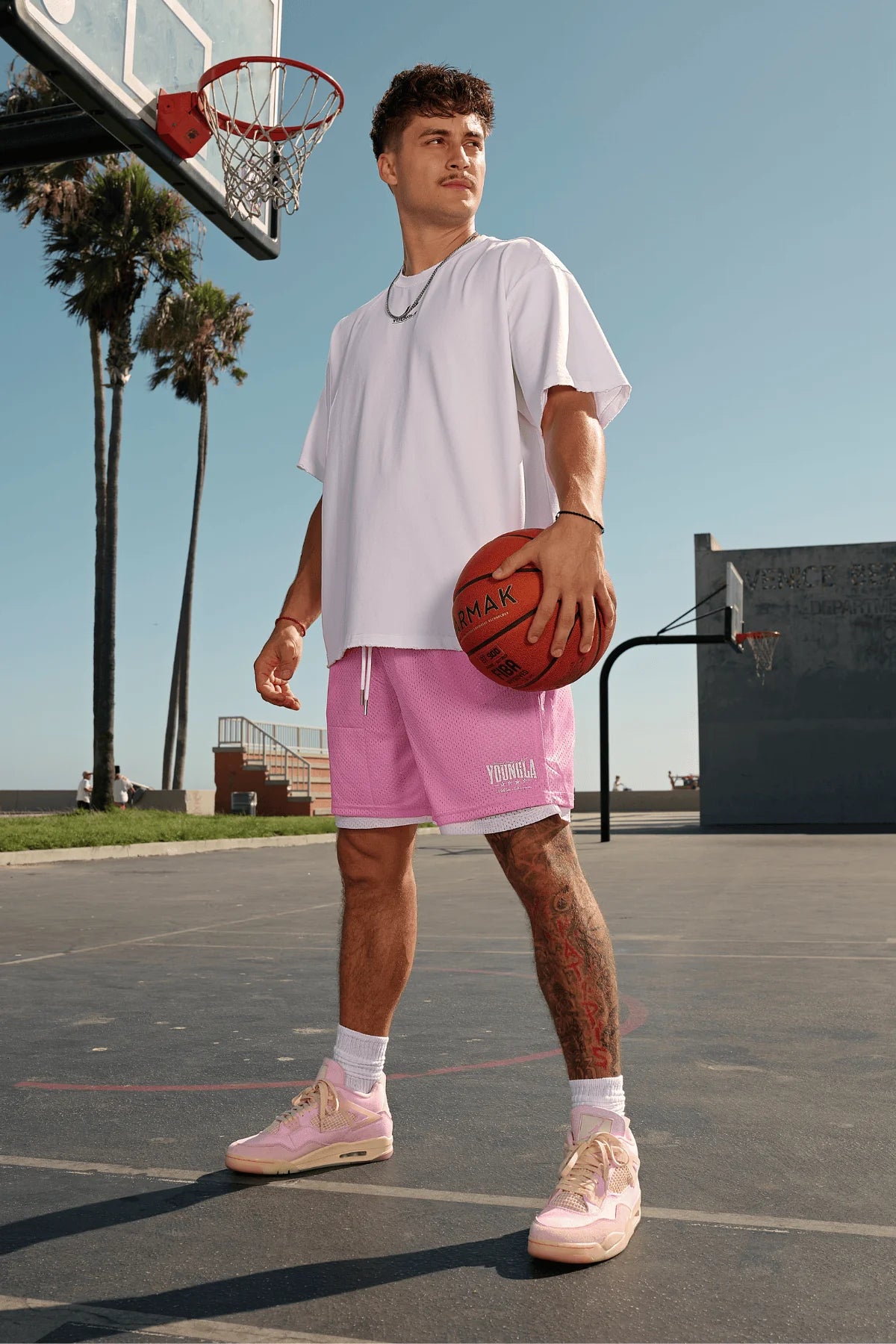 Short Doble Malla - Rosa