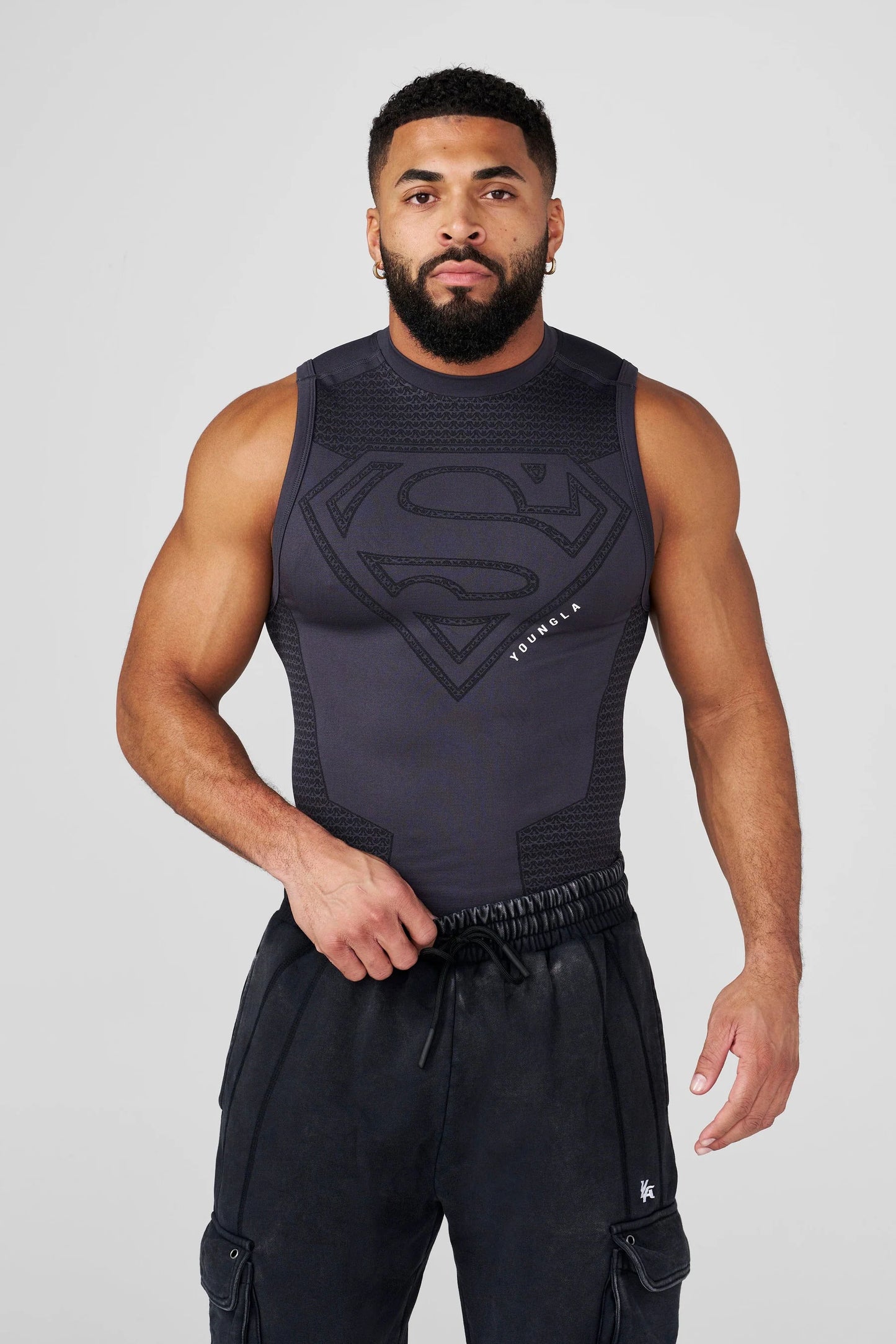 Tank De Compresión Superman - Gris Carbón