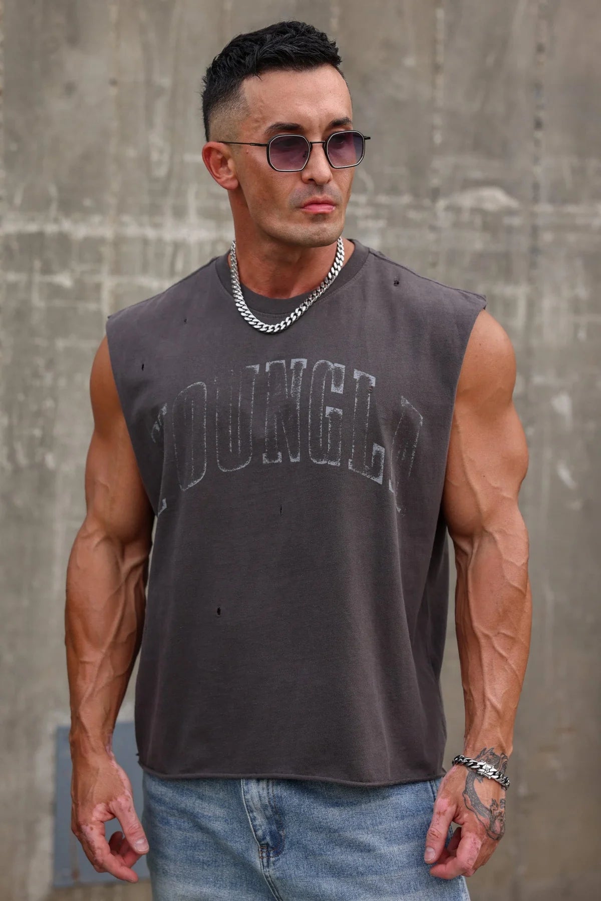 Tank Cut Off - Gris Deslavado