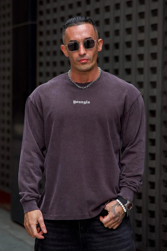 Playera Peached Manga Larga - Morada