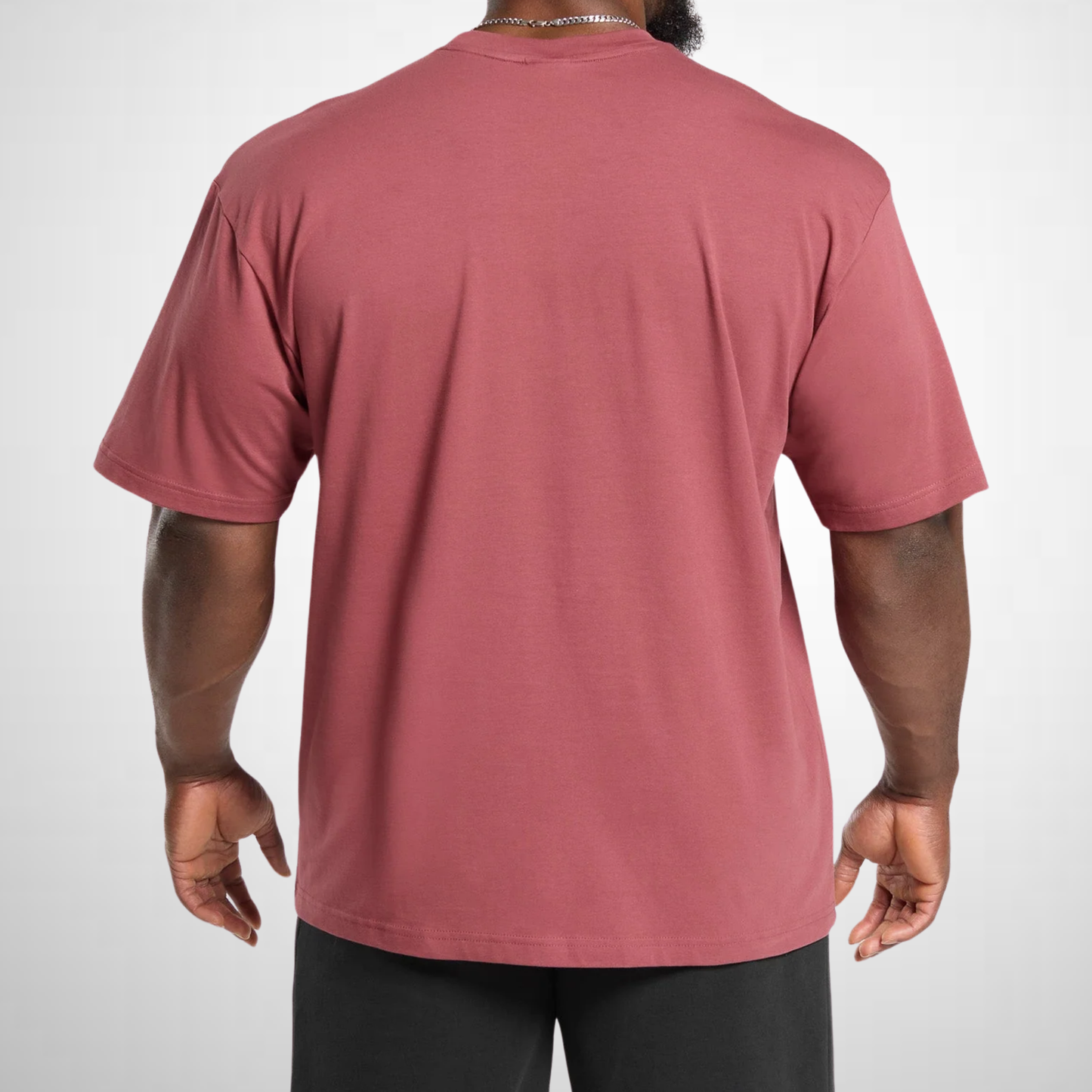Playera Oversized Básica - Rosa Lavado
