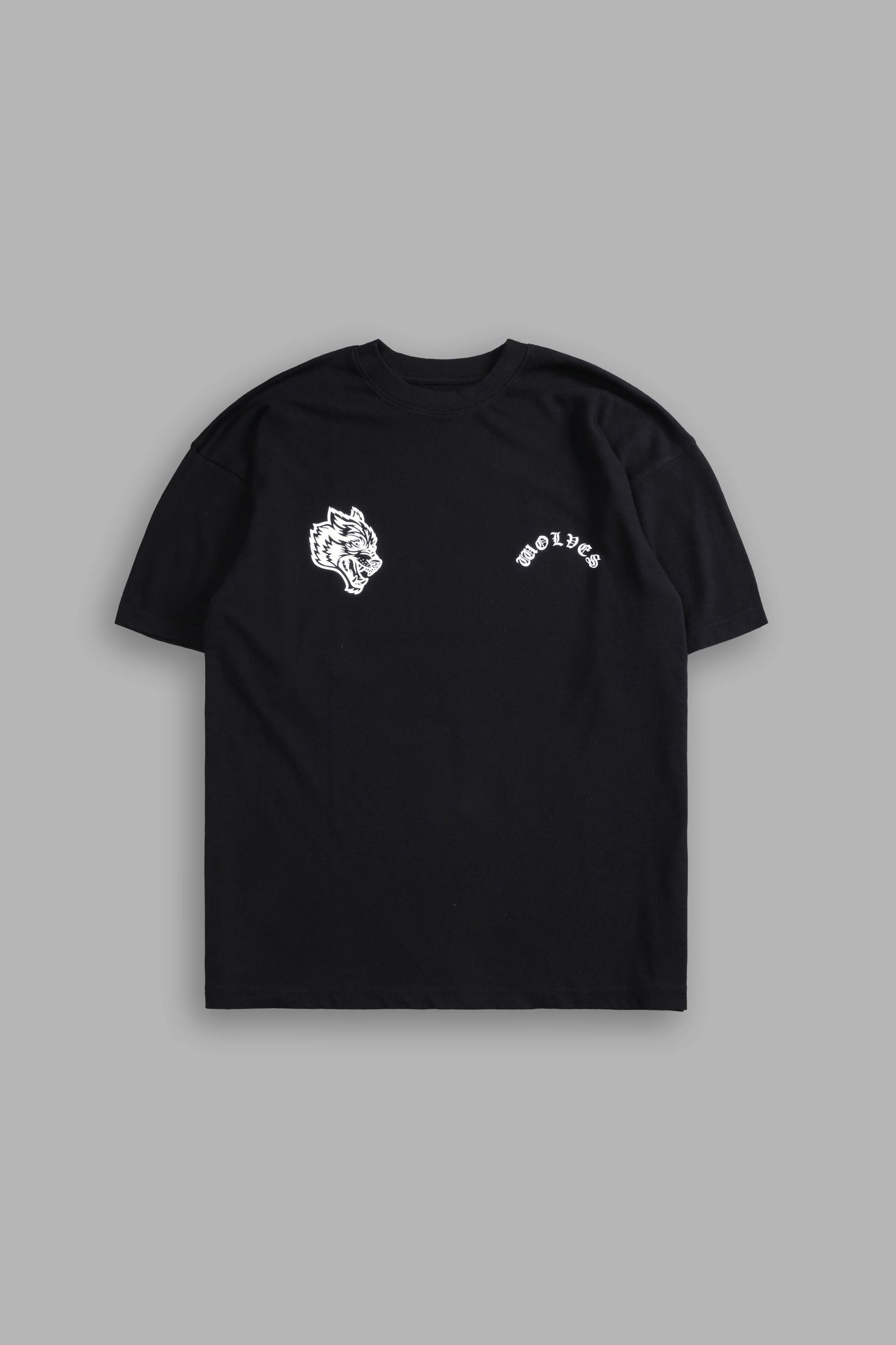 Playera “Wolf Chopper” Premium Oversized - Negro