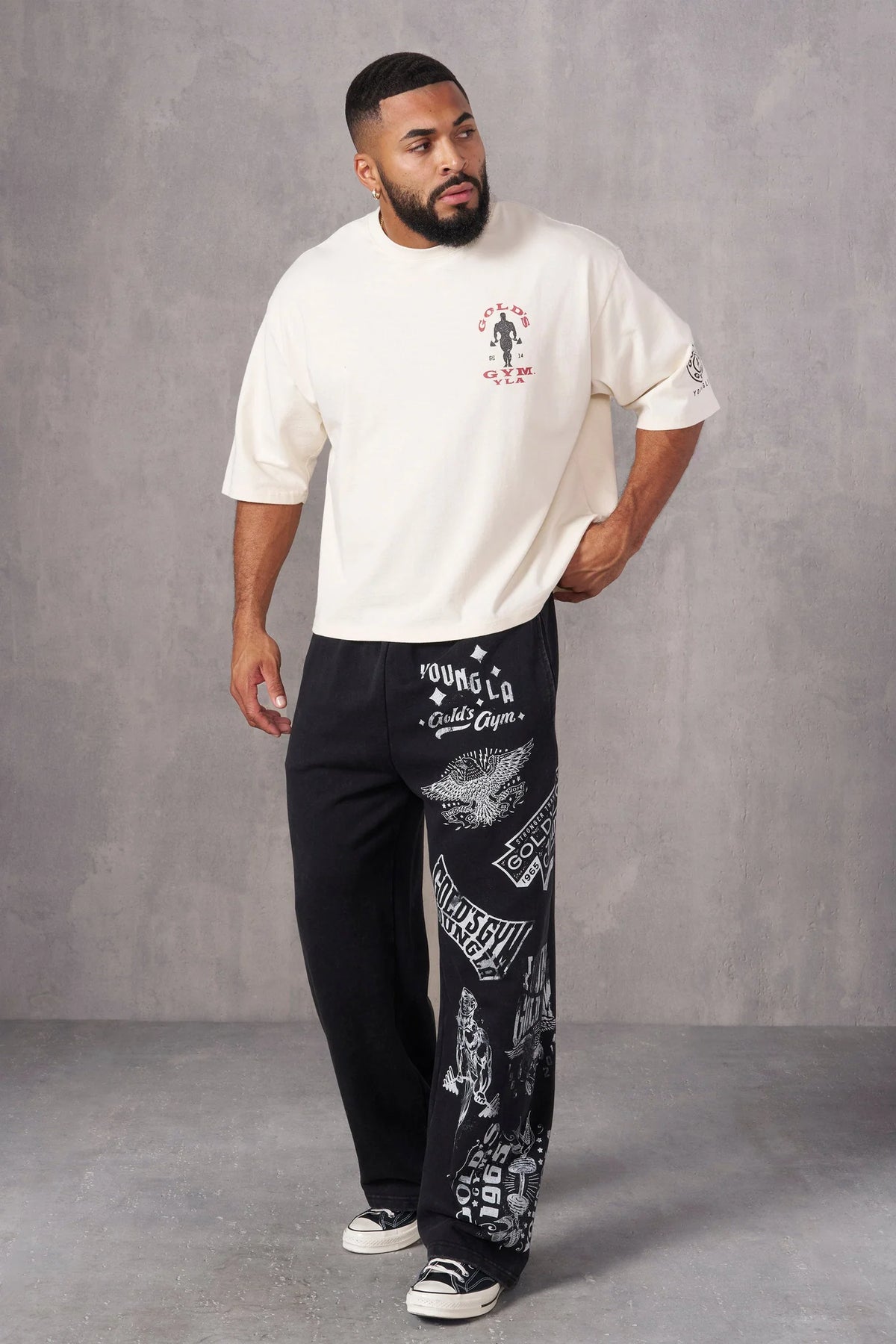 Playera Golds Gym - Off White