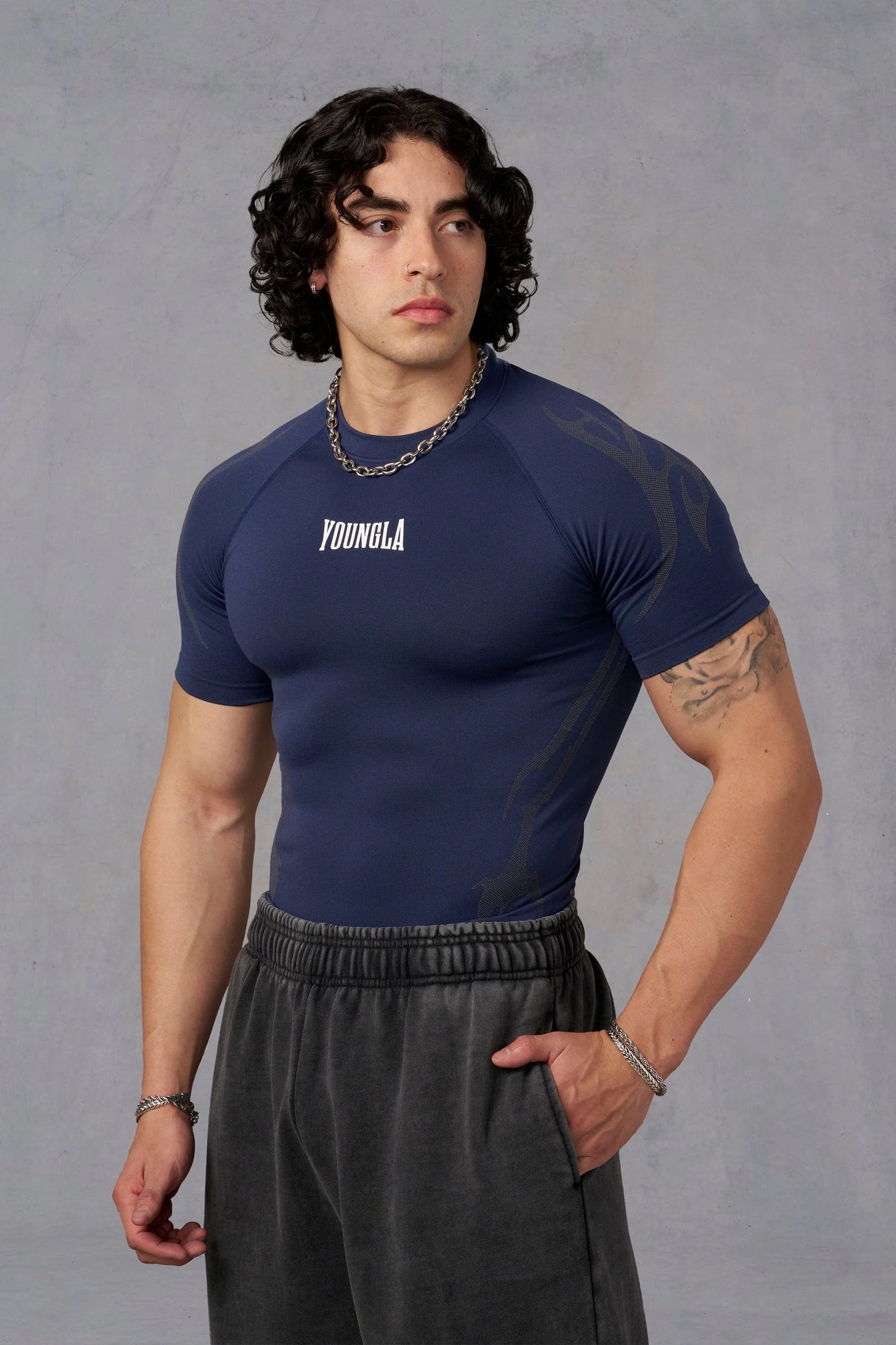 Playera Compresión Gothic - Azul