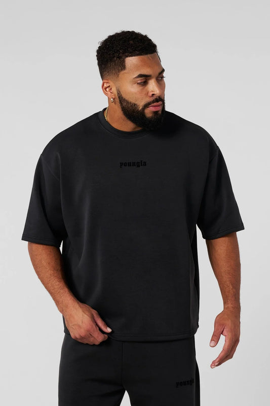 Playera Oversized Soft - Gris Carbón