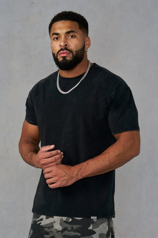 Playera Washed - Negro