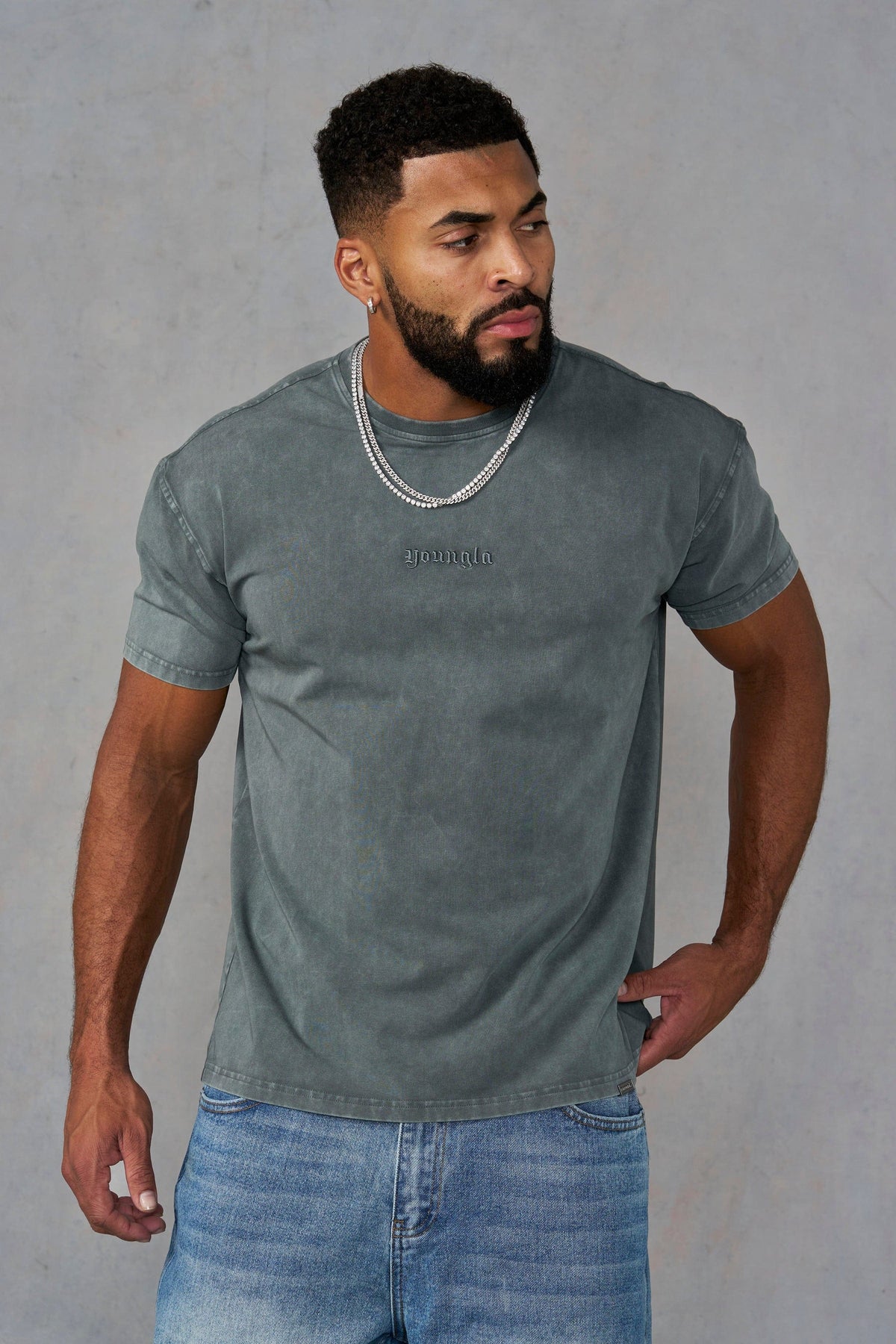 Playera Washed - Gris Deslavada