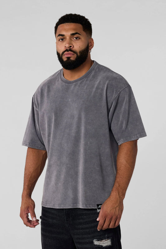 Playera Peached - Gris Deslavada