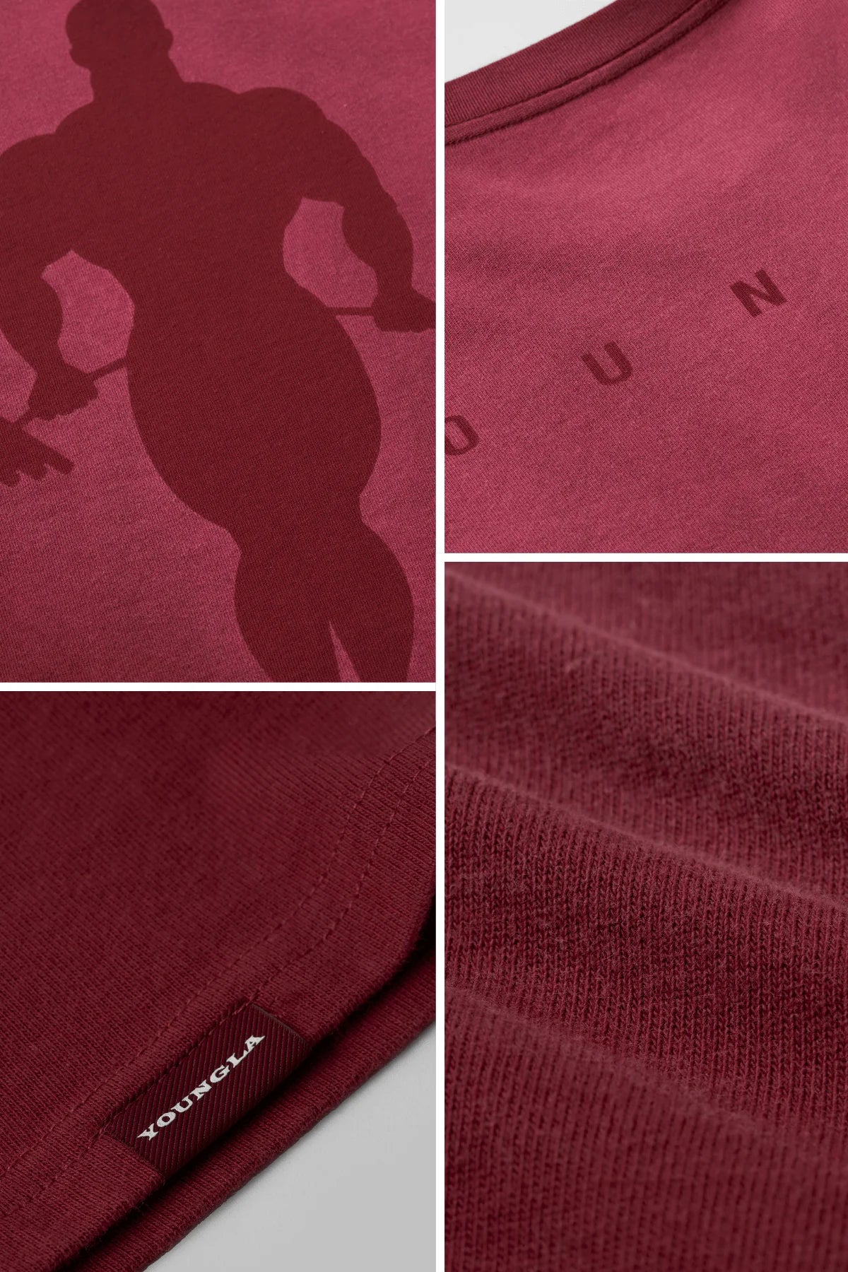 Playera Gold´s Iron - Vino