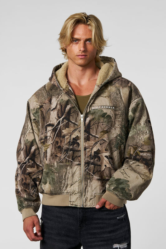 Hoodie Bronco Zip - Beige Camo