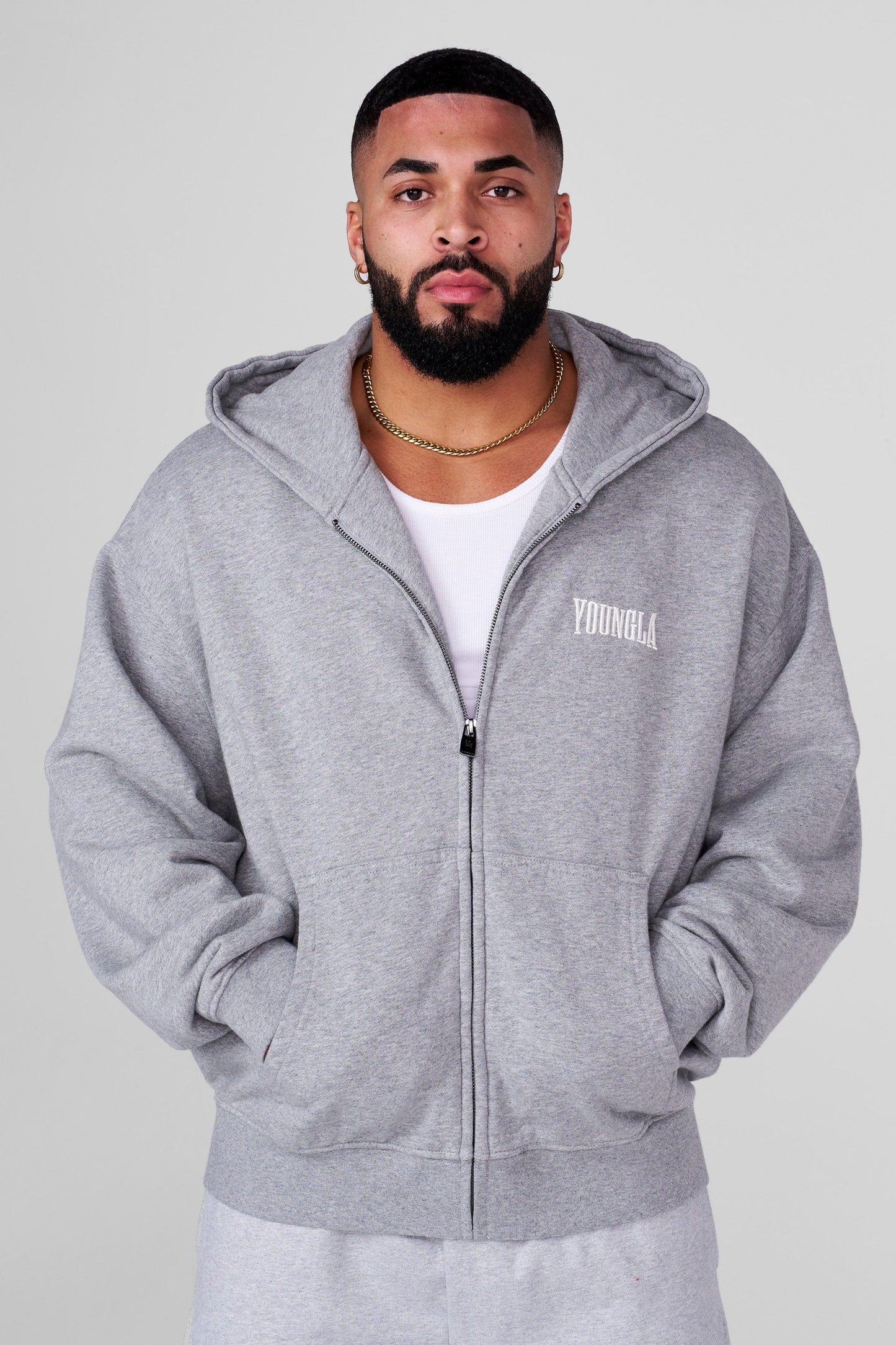 Hoodie Heritage Zip - Gris