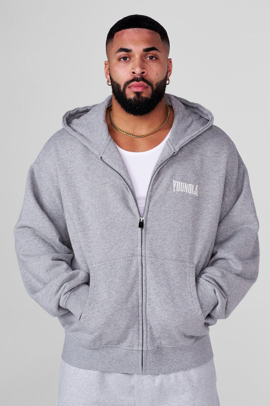 Hoodie Heritage Zip - Gris