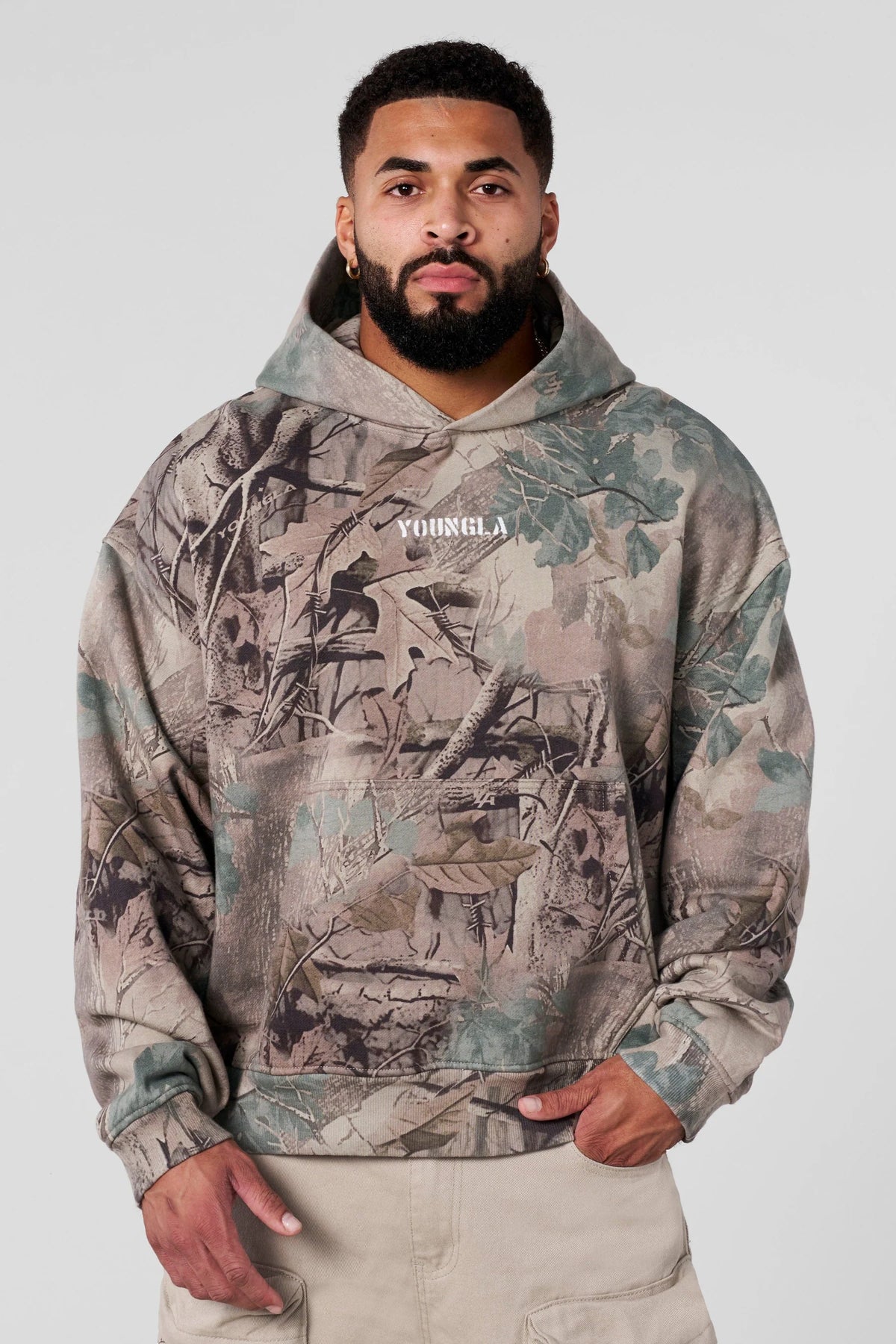Hoodie Camuflada - Beige Camo