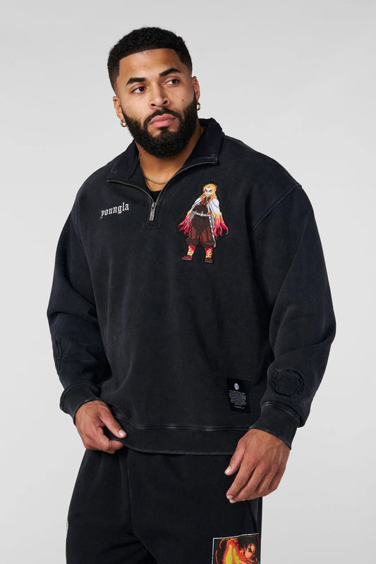 Suéter 1/4 Zip Demon Slayer - Rengoku