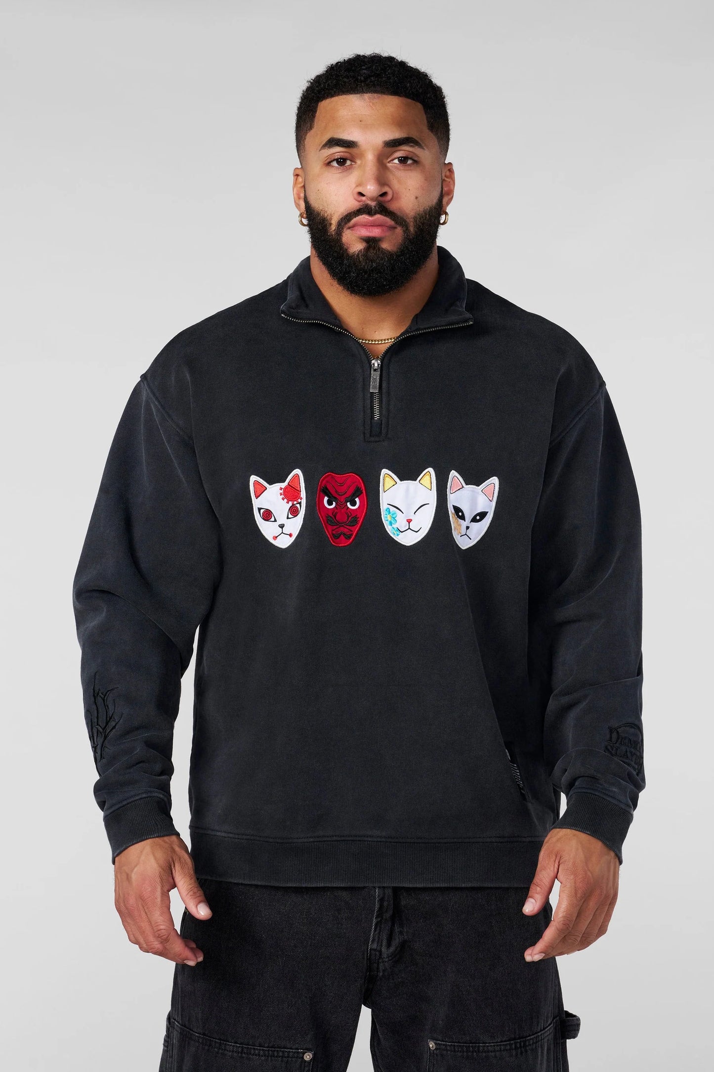 Suéter 1/4 Zip Demon Slayer - Warding Masks
