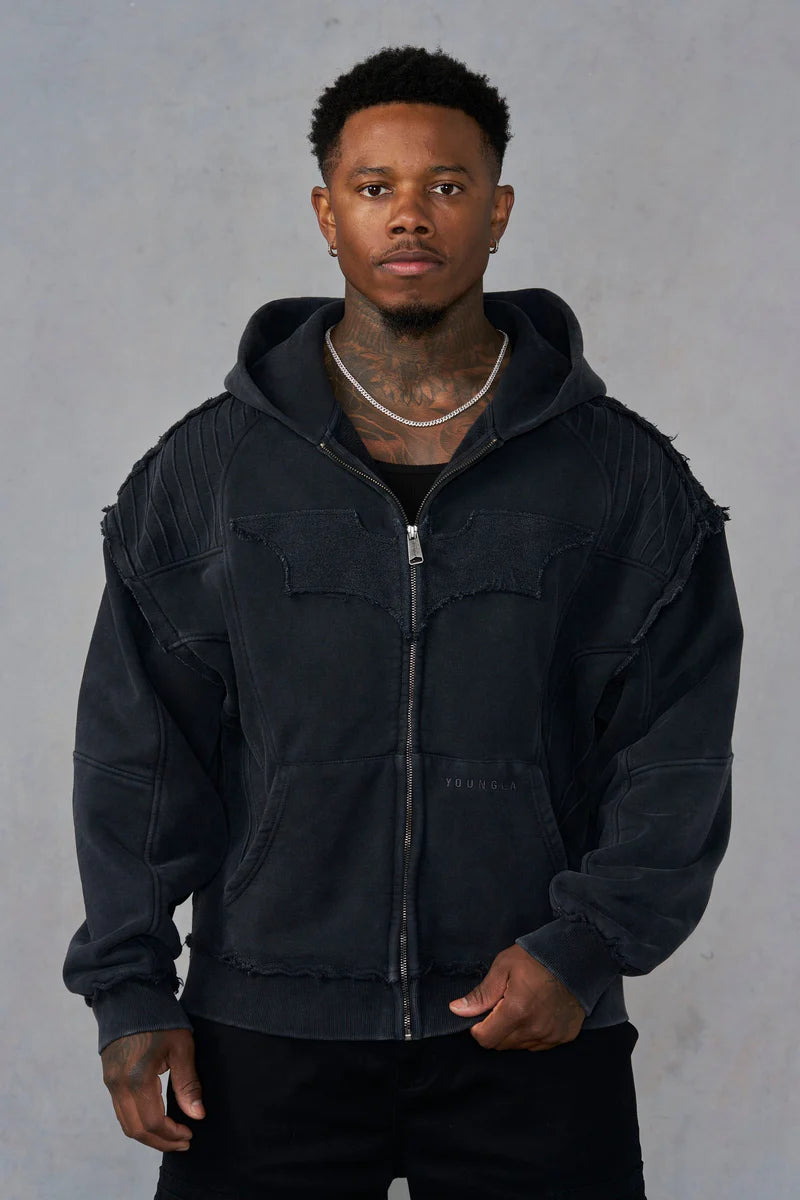 Hoodie Zip Armored Batman - Negra