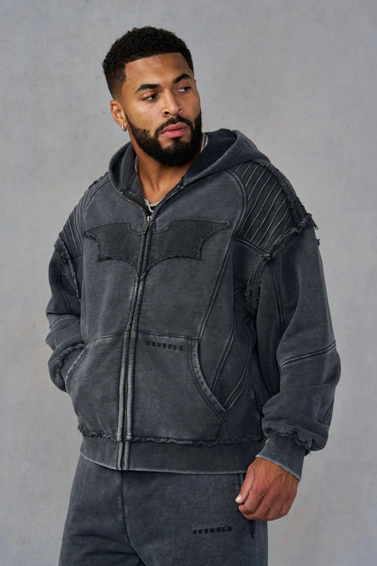 Hoodie Zip Armored Batman - Gris Deslavado