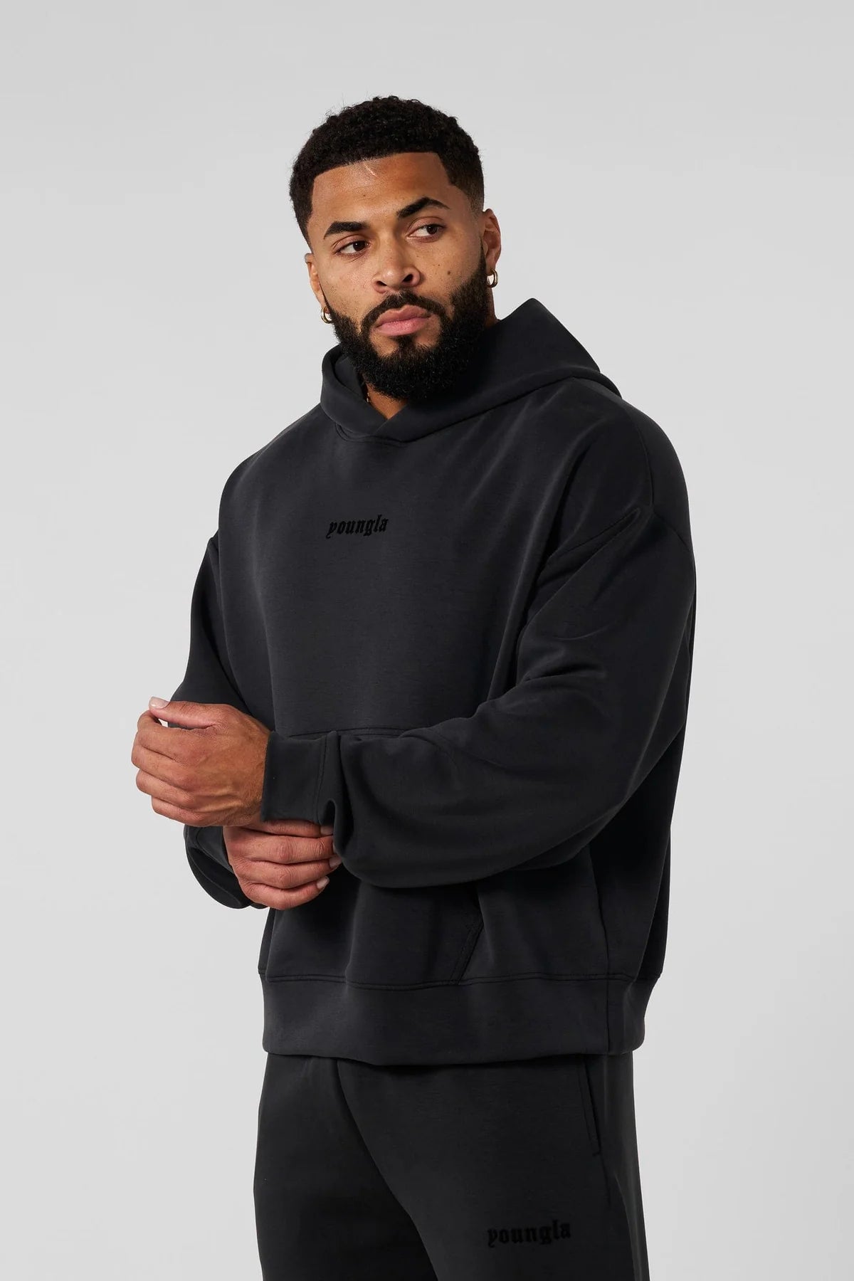 Hoodie Oversized Soft - Gris Carbón