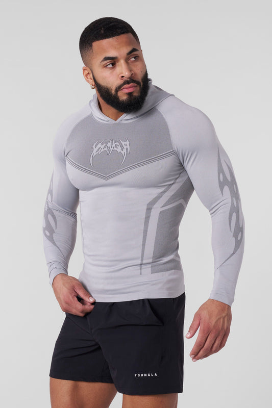 Hoodie Compresión Warrior - Gris