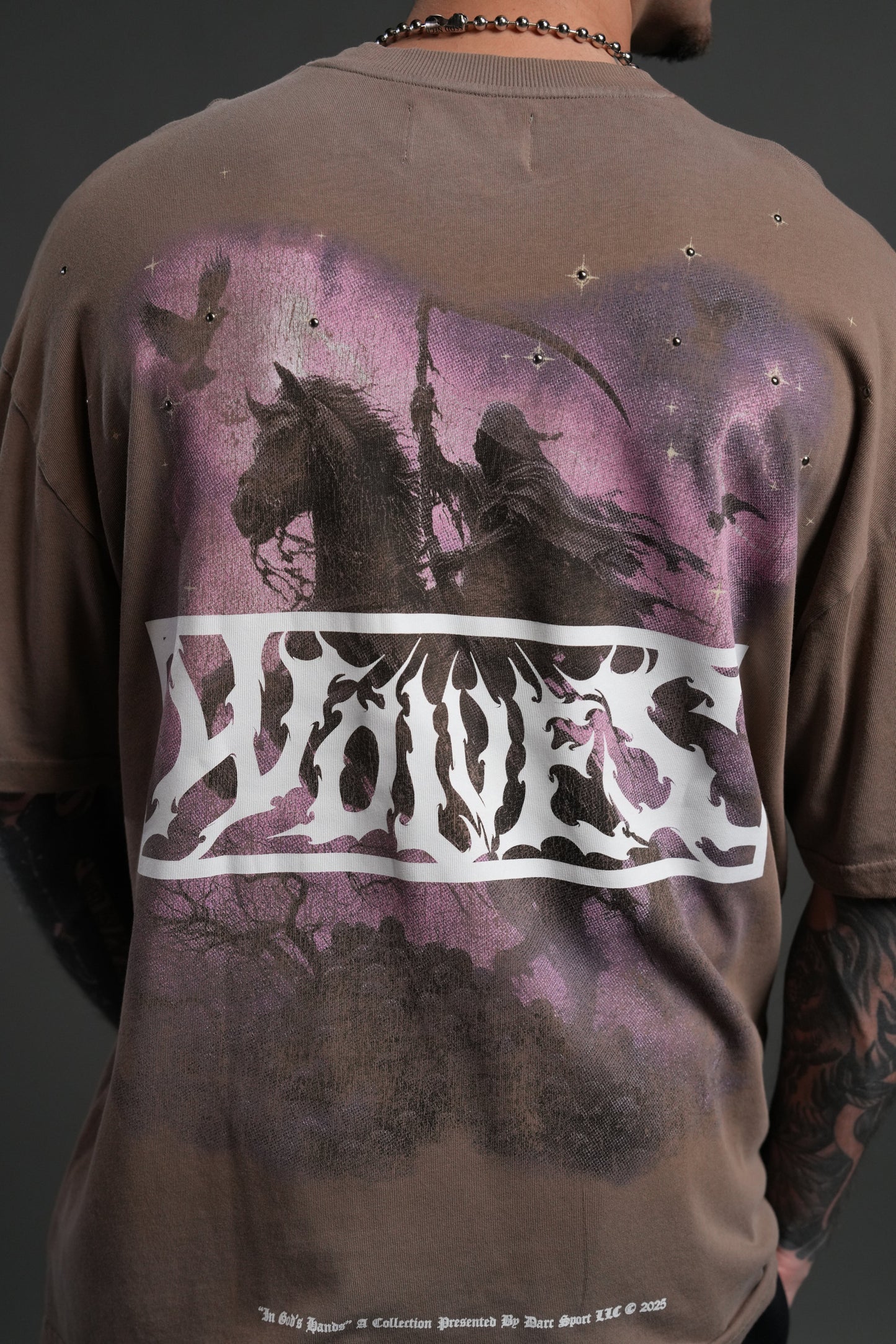 Playera Horseman Oversized - Café