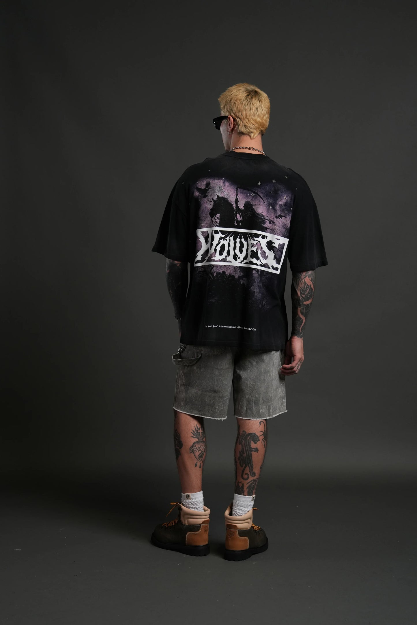 Playera Horseman Oversized - Negra