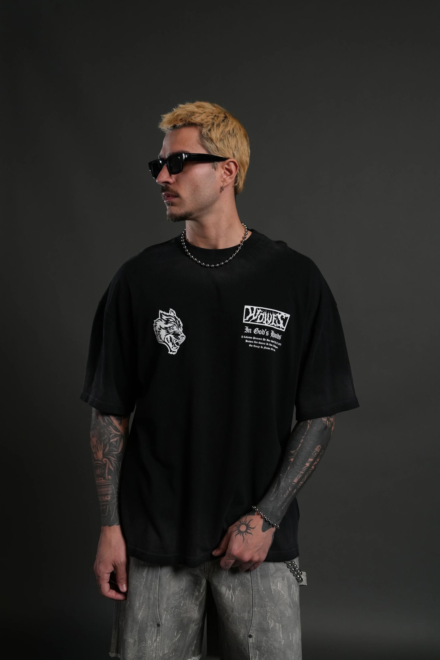 Playera Horseman Oversized - Negra