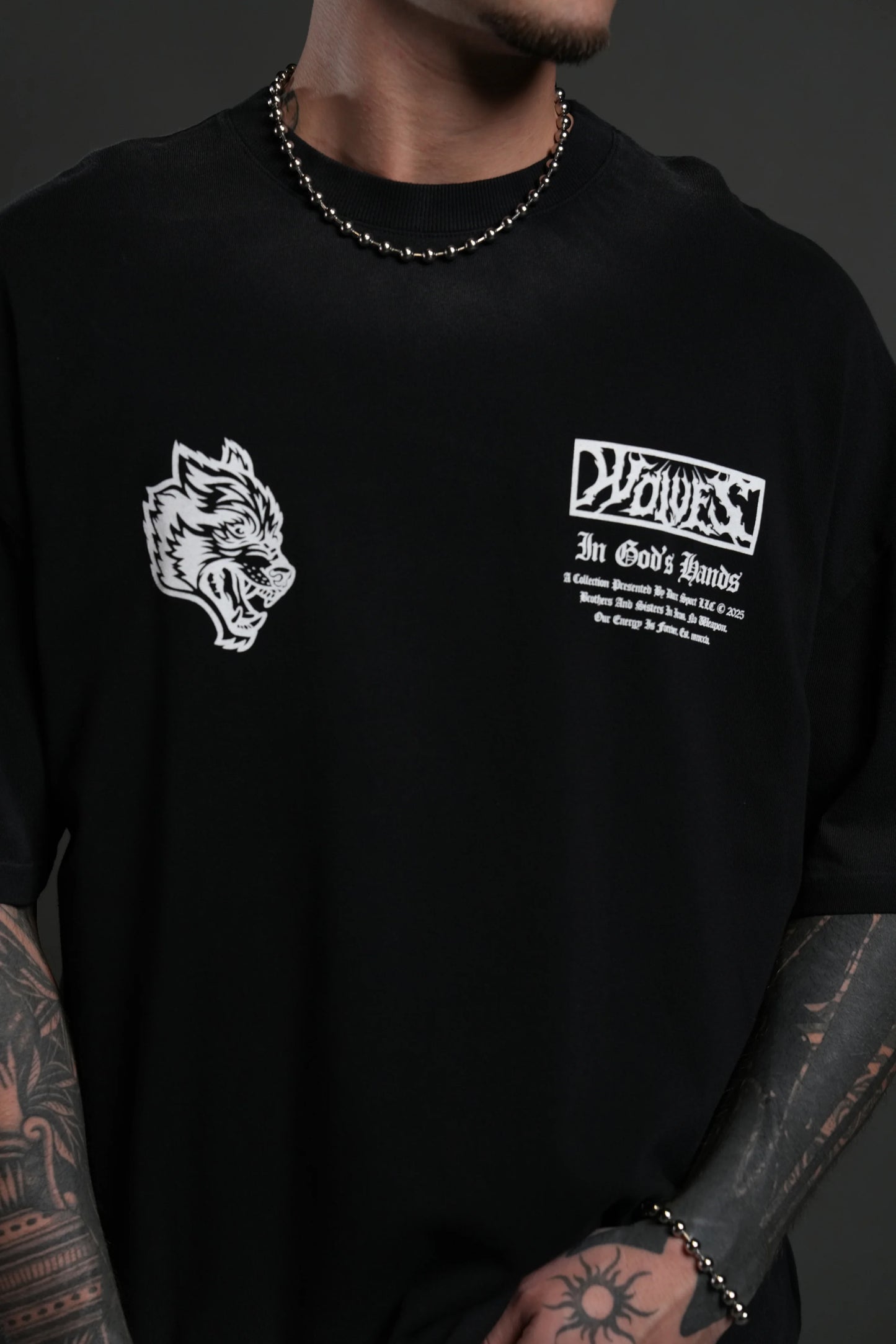 Playera Horseman Oversized - Negra