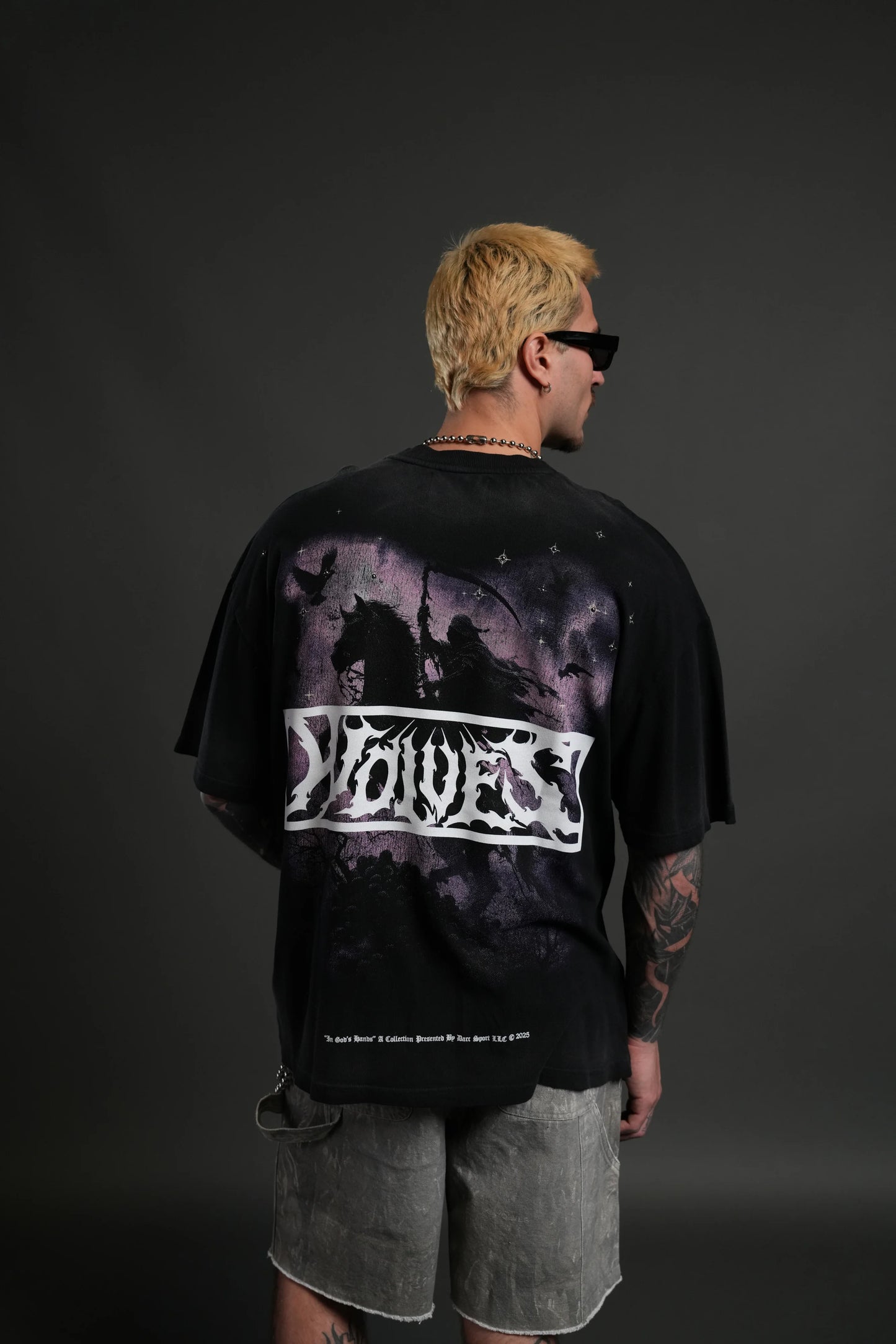 Playera Horseman Oversized - Negra